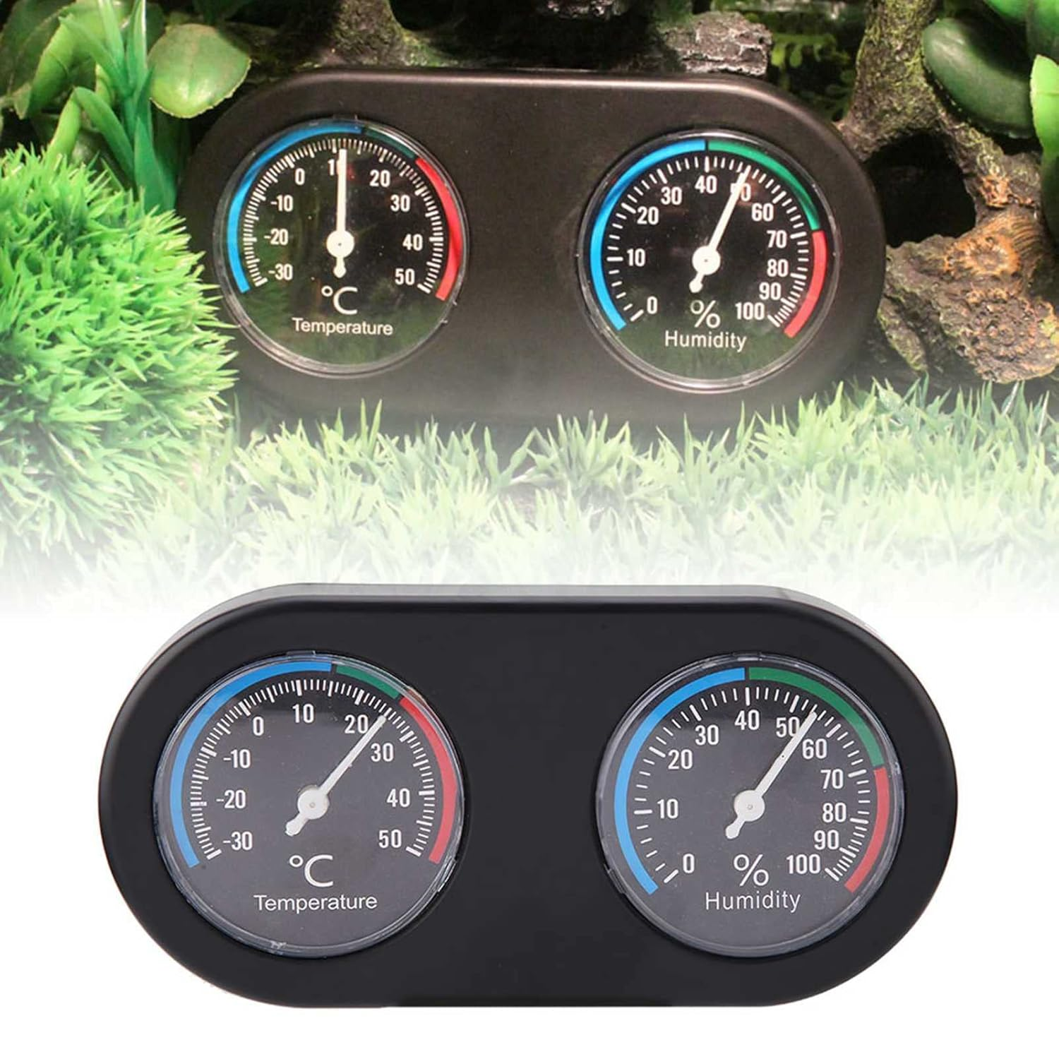 Zerodis 2 in 1 Reptile Hygrometer Thermometer, Physical Temperature Moisture Counter, Easy to Read image number 3