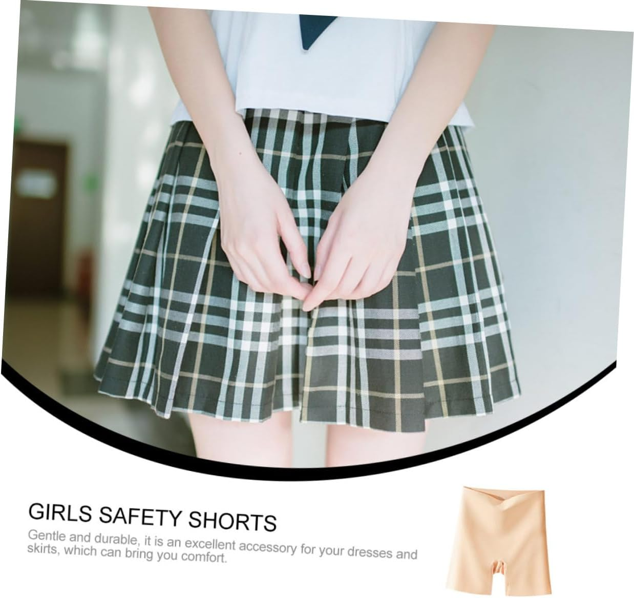 Gatuida Women Maternity High Waist Safety Pants Pregnant Safety Briefs Seamless Comfortable Underwear Mid-Rise Tummy Control Suitable for Pregnancy Khaki image number 3