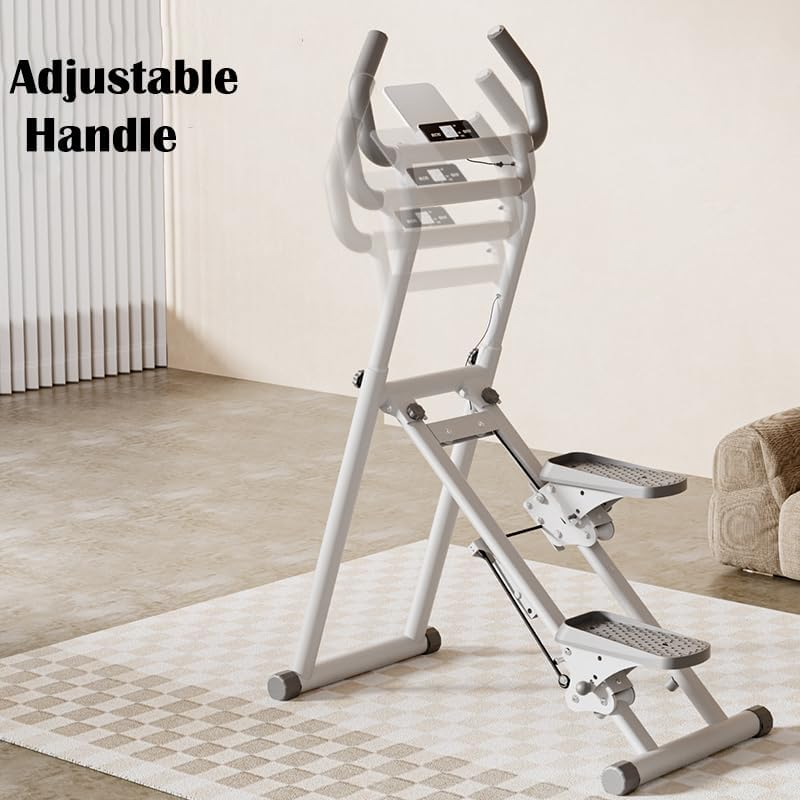 Stair Stepper Folding Vertical Aerobics Appliances Exercise Climber for At-Home Workouts Total Body Exerciser with Handle 242LBS Load with Pedal/Stand/Cup Holder, Step Angle Adjustable image number 2