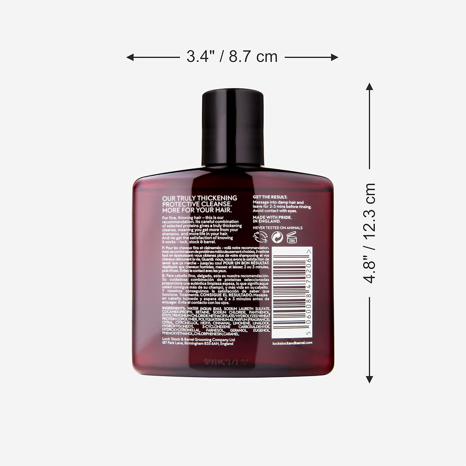 Lock Stock and Barrel Reconstruct Protein Thickening and Strengthening Shampoo, 8.5 Ounce