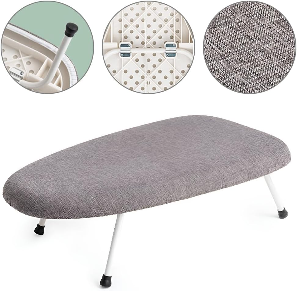 Tabletop Ironing Pad, Portable Board, Desk Ironing Pad,Folding Ironing Board,Dual Purpose Ironing Board,For Laundry Room Sewing Room Travel for Home Use, Convenient Storage image number 6