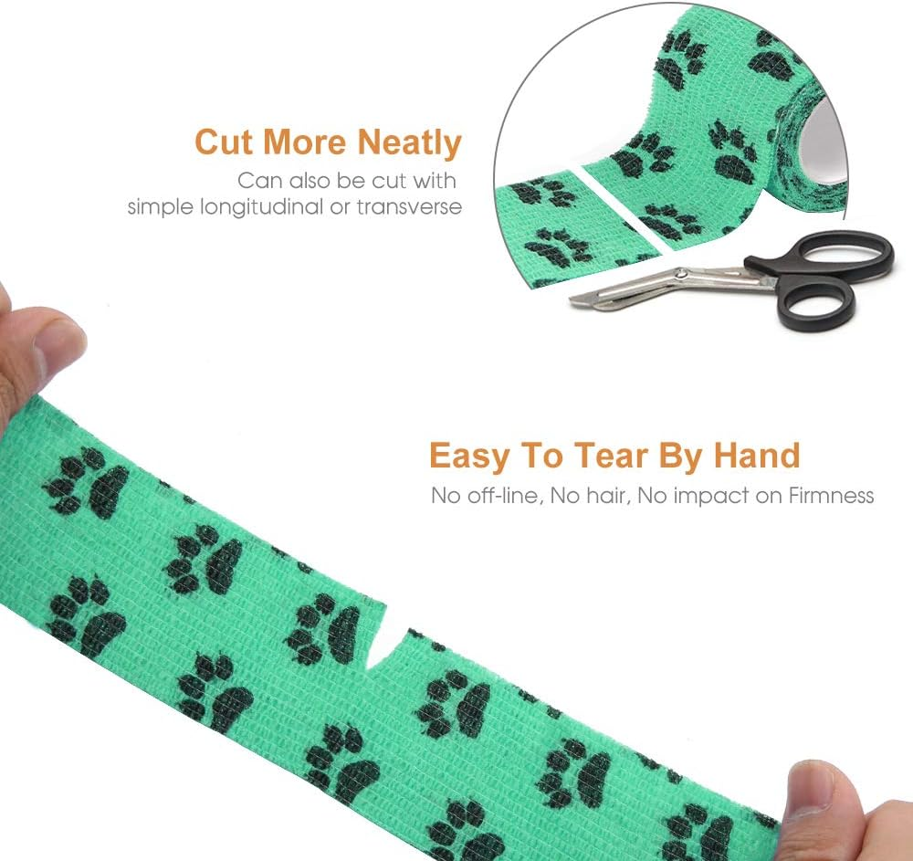 AUPCON Self Adhesive Bandage Wrap Vet Wrap Cohesive Bandages Bulk Dogs Self Adherent Wrap Non-Woven for Pet Animals & Ankle Sprains & Swelling