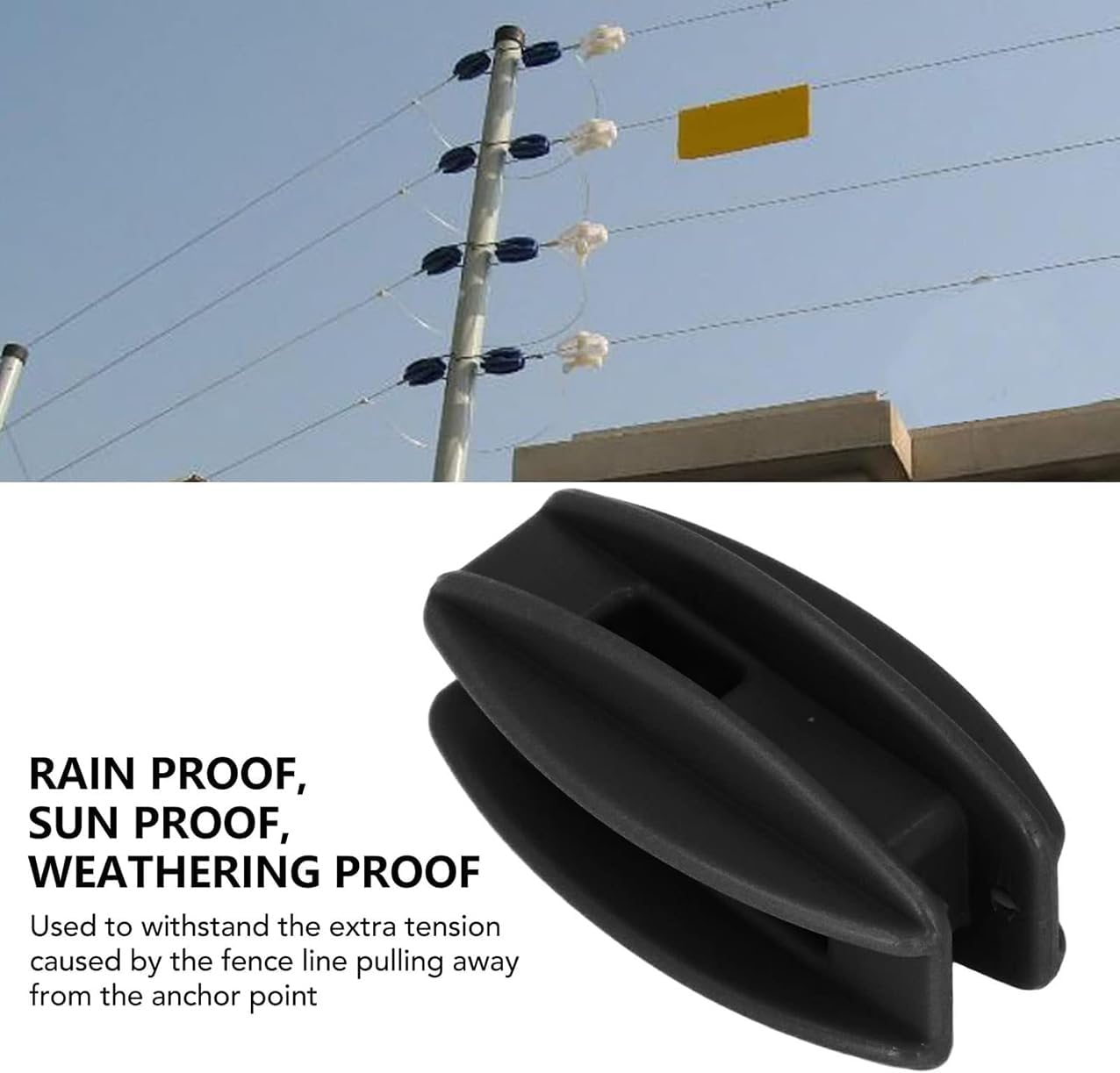 30Pcs Bull Nose End Insulator for Electric Fence, AU Standard Durable Plastic Livestock Fencing Insulators for Electric Fence Post, Secure and Weather Resistant image number 2