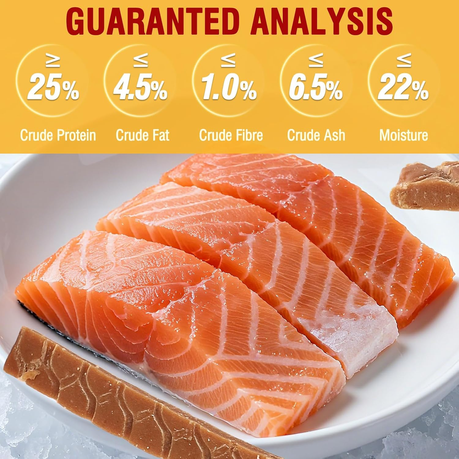 Salmon Sticks Cat & Dog Treats, Real Salmon Tender Strips, High Protein Low Fat Healthy Ingredient Chew Training Snacks image number 4