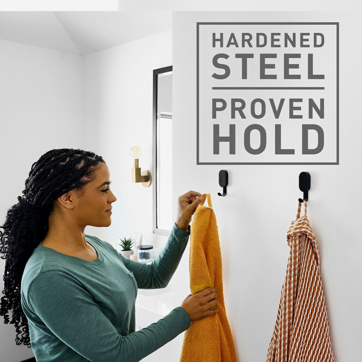 3M Claw 25 Lb. Drywall Hooks and Picture Hangers Set, Heavyweight Hanging Solution for Home D&eacute;cor and Room Decor, 2 Matte Black Hooks and 2 Picture Hangers image number 3