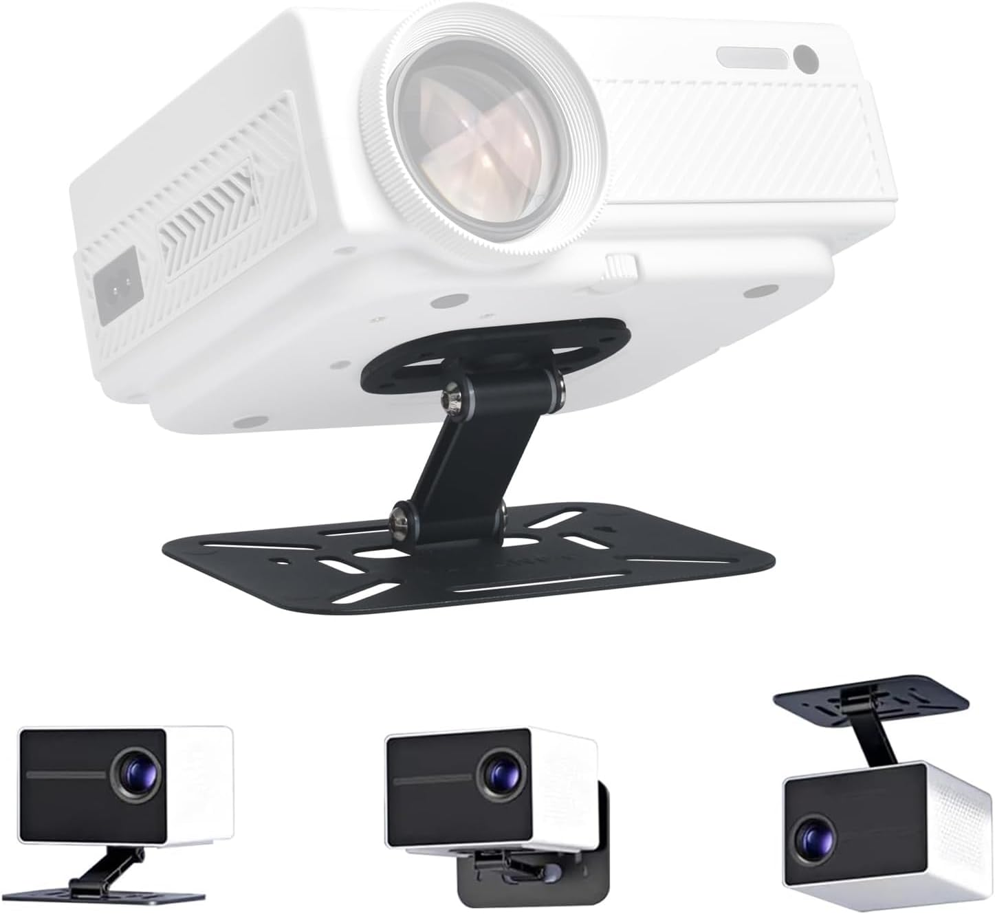 Yushengtai Projector Mount, Mini Projector Stand, Projector Mount for Wall Ceiling Mount, Projector Stand with 1/4 Inch Universal Screw Interface, 360&deg; Rotatable Projector Holder, Black image number 5