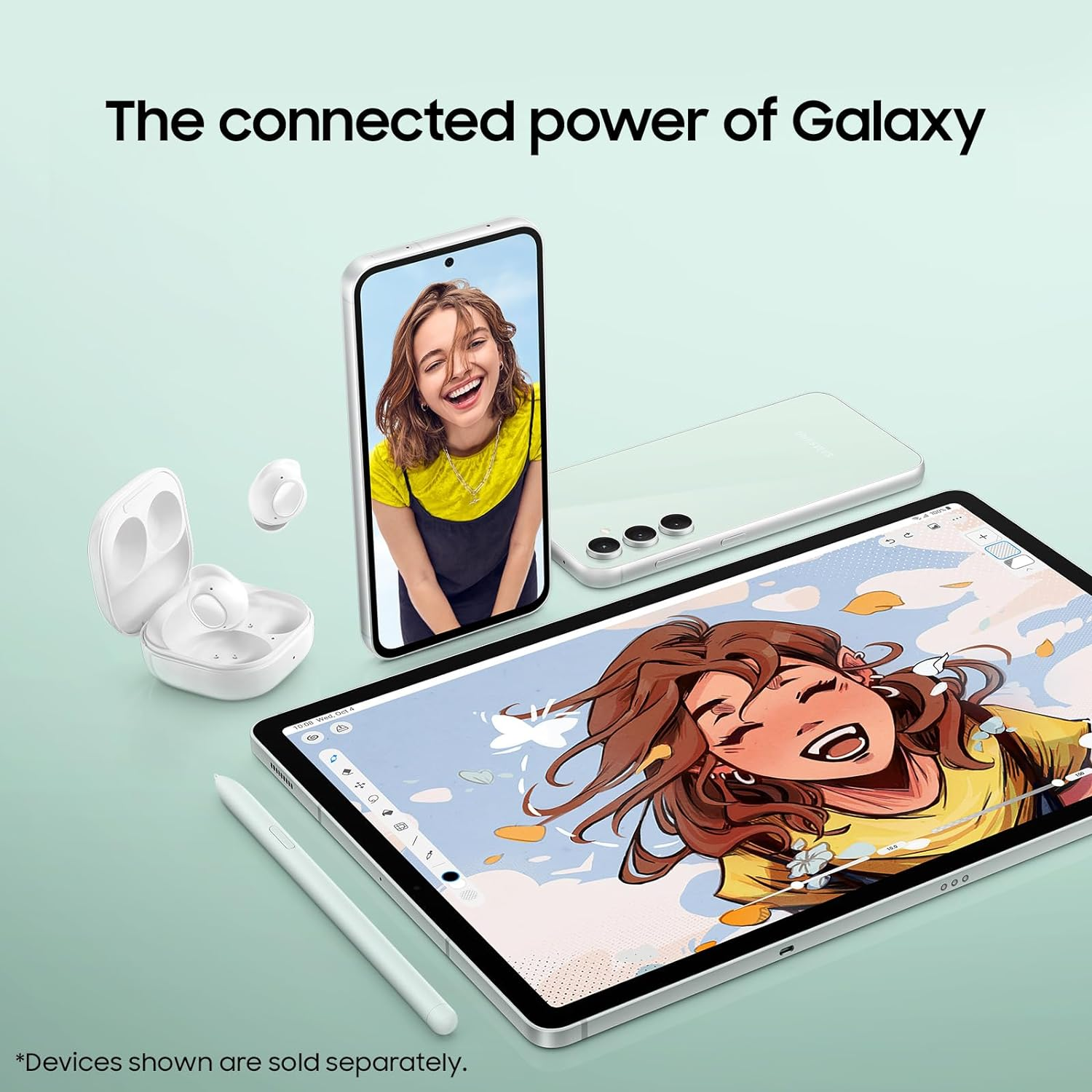 Samsung Galaxy S23 FE 5G AI Smartphone, 128GB, Cream image number 3