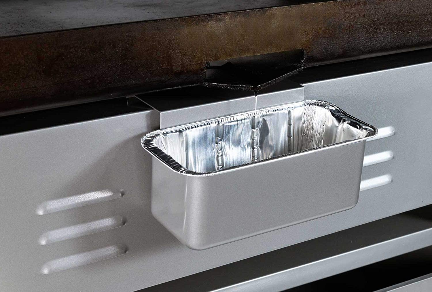 Fig & Leaf (30 Pack) Blackstone Grills Compatible Drip Pans for 36 and 28 Inch Griddle L Size 8" X 3.7" X 3" L Rear Grease Cup Liners L 28 Gauge Disposable Aluminum Foil image number 3