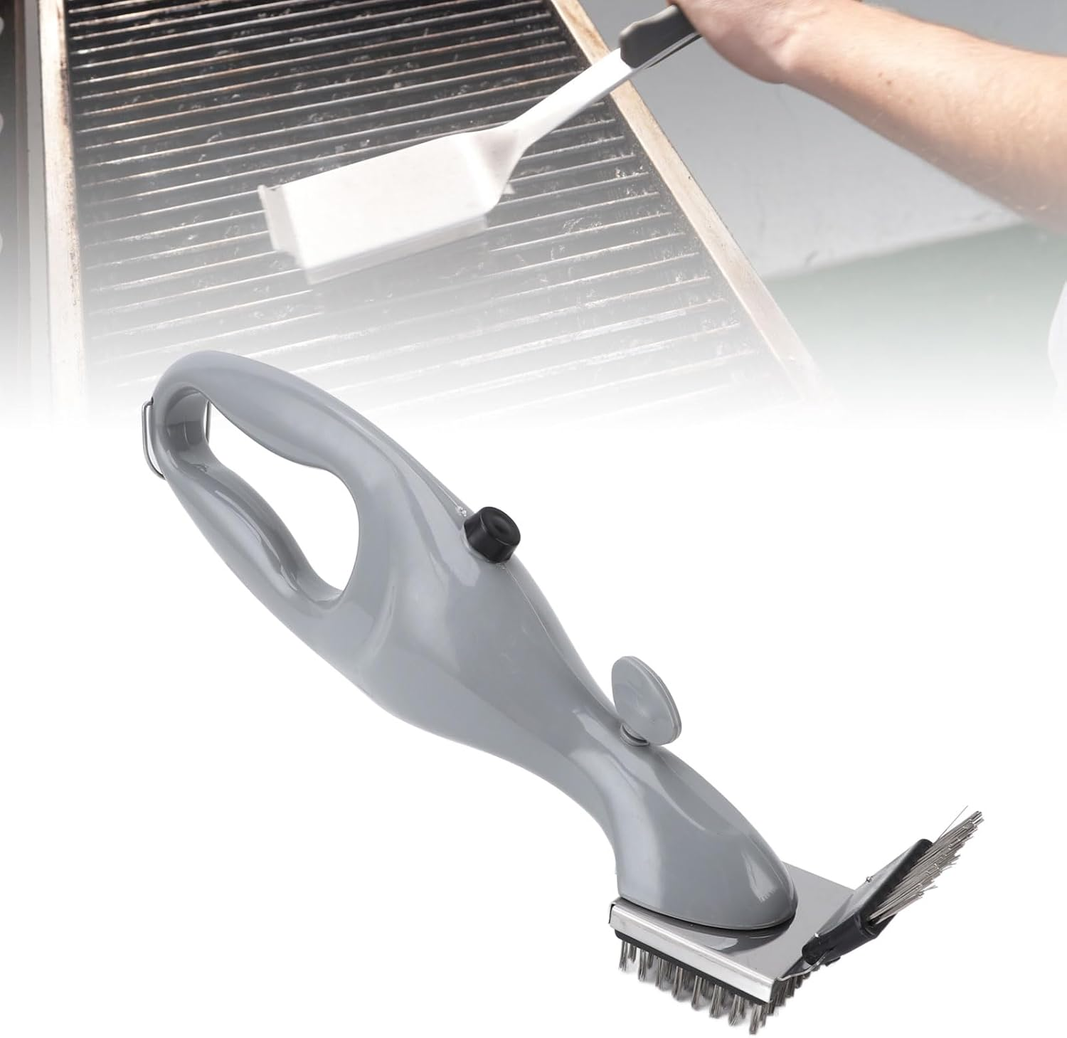 Grill Brush BBQ Cleaner Brush, Barbecue Brush for Outdoor Grill, Barbeque Grill Steam Brush, BBQ Aid Grill Brush and Scraper for Barbecue, Stainless Steel Barbecue Brush image number 5