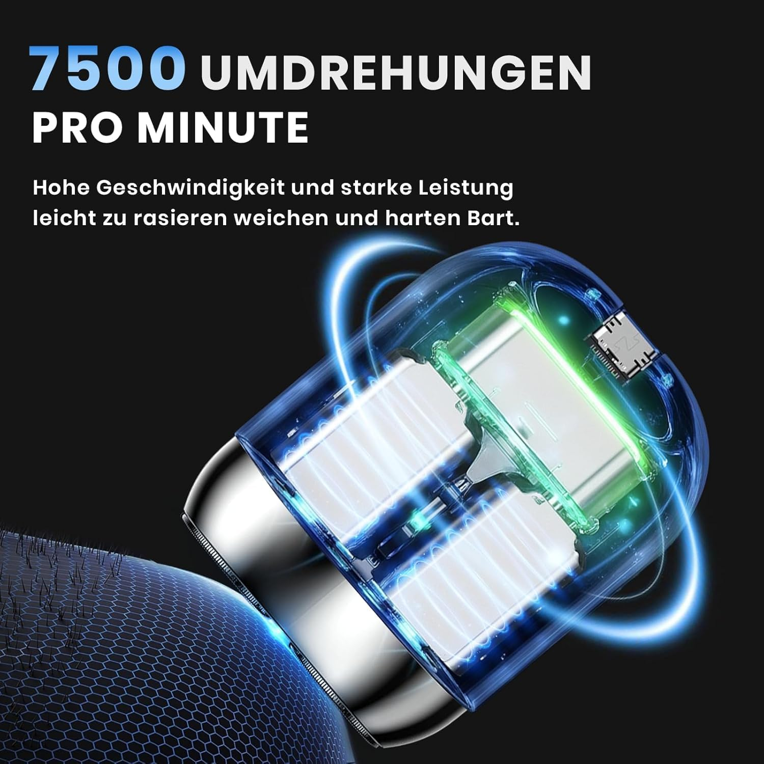 2025 Upgraded Waterproof Mini Electric Shaver for Men &ndash; Portable Cordless Travel Shaver with Deep Cleaning, Multi-Functional Trimmer & Gentle Grooming (Silver) - Green image number 4