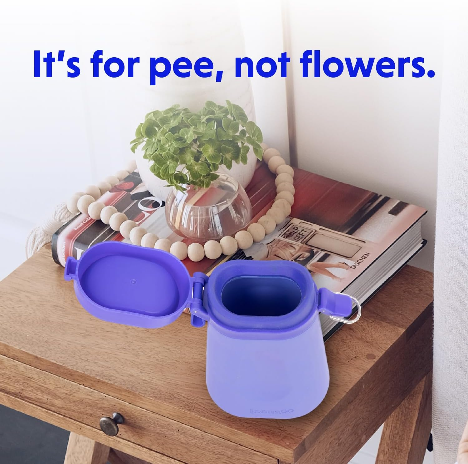 Loonago Female Urinal &ndash; Portable, Odor-Blocking, Leakproof Pee Bottle &ndash; Discreet Bedside & Travel Toilet for Women - Road Trips, Camping and Post Surgery &ndash; FSA/HSA Eligible (Blue) image number 4