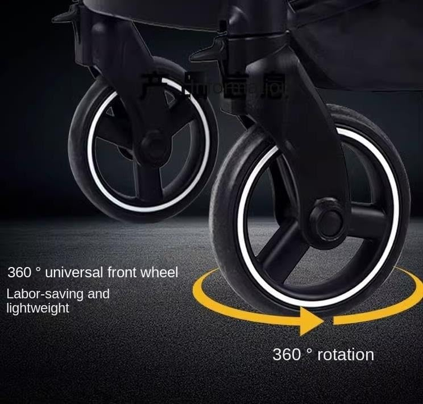 Pet Stroller Dog Stroller Cat Stroller Foldable Cats Dogs Pet Stroller for Medium Small Size Dogs Cat Stroller Detachable Carrier Basket for Puppy Dog Pram Dog Cat(Color:Gray) - Gray image number 4