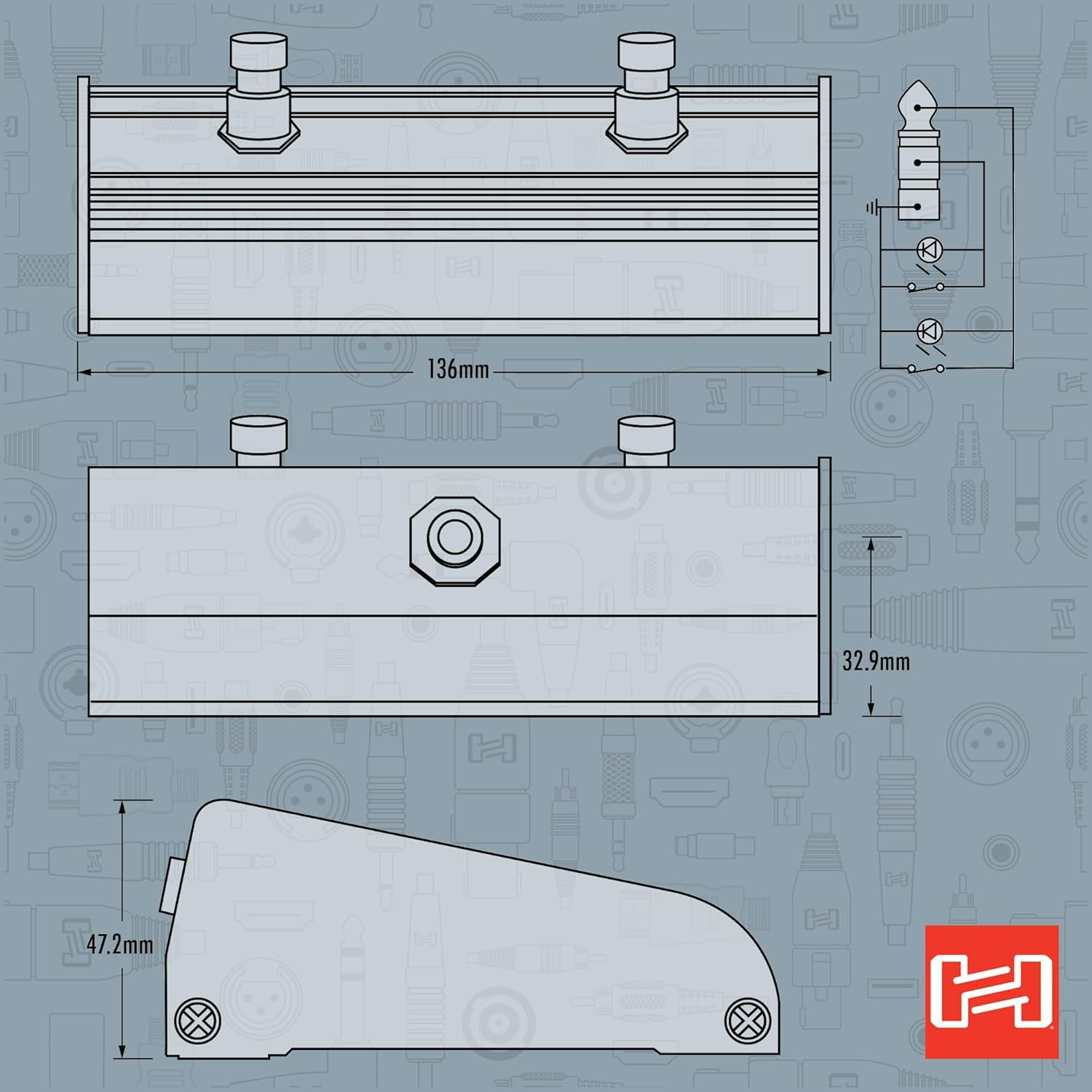 Hosa Guitar-Style Dual-Latching Footswitch image number 2
