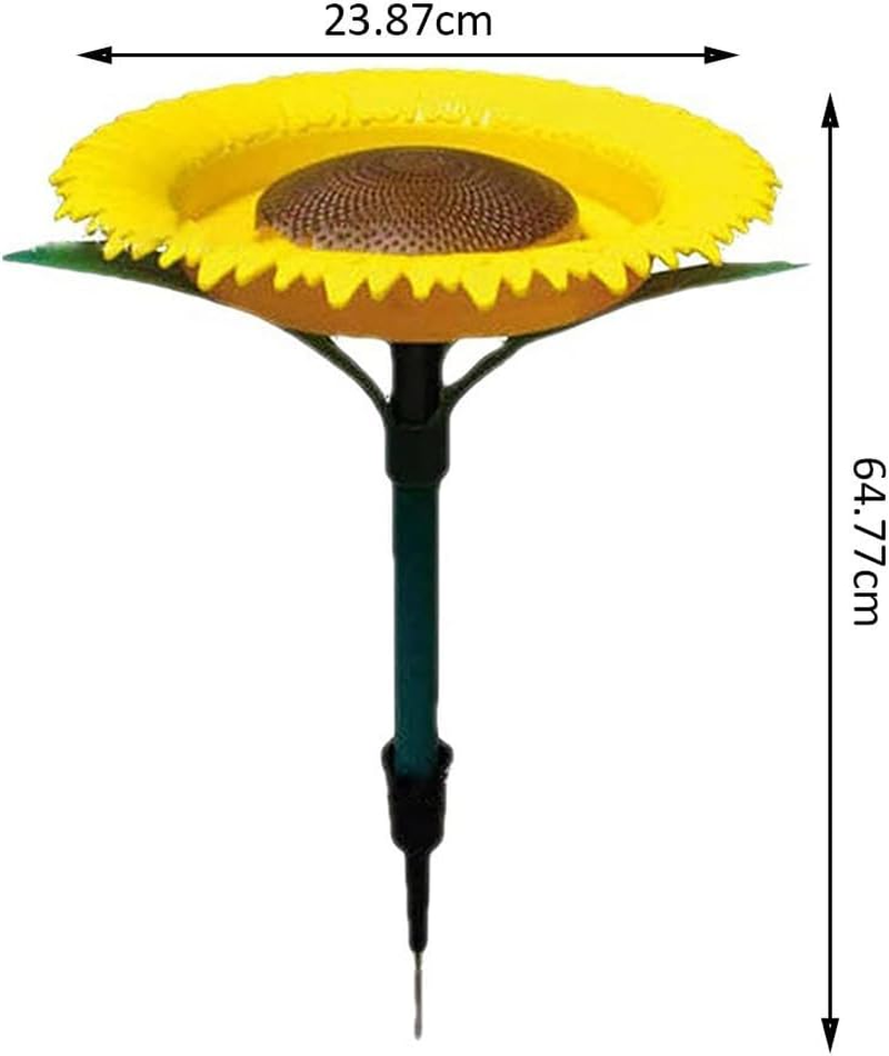 Sunflower Bird Feeder,Flower Shape Bird Feeding,Bowl Bird Feeder,Vertical Bird Feeder,Courtyard Decorations,For Nature Lover, Wild Bird Watcher,Garden,Patio image number 3