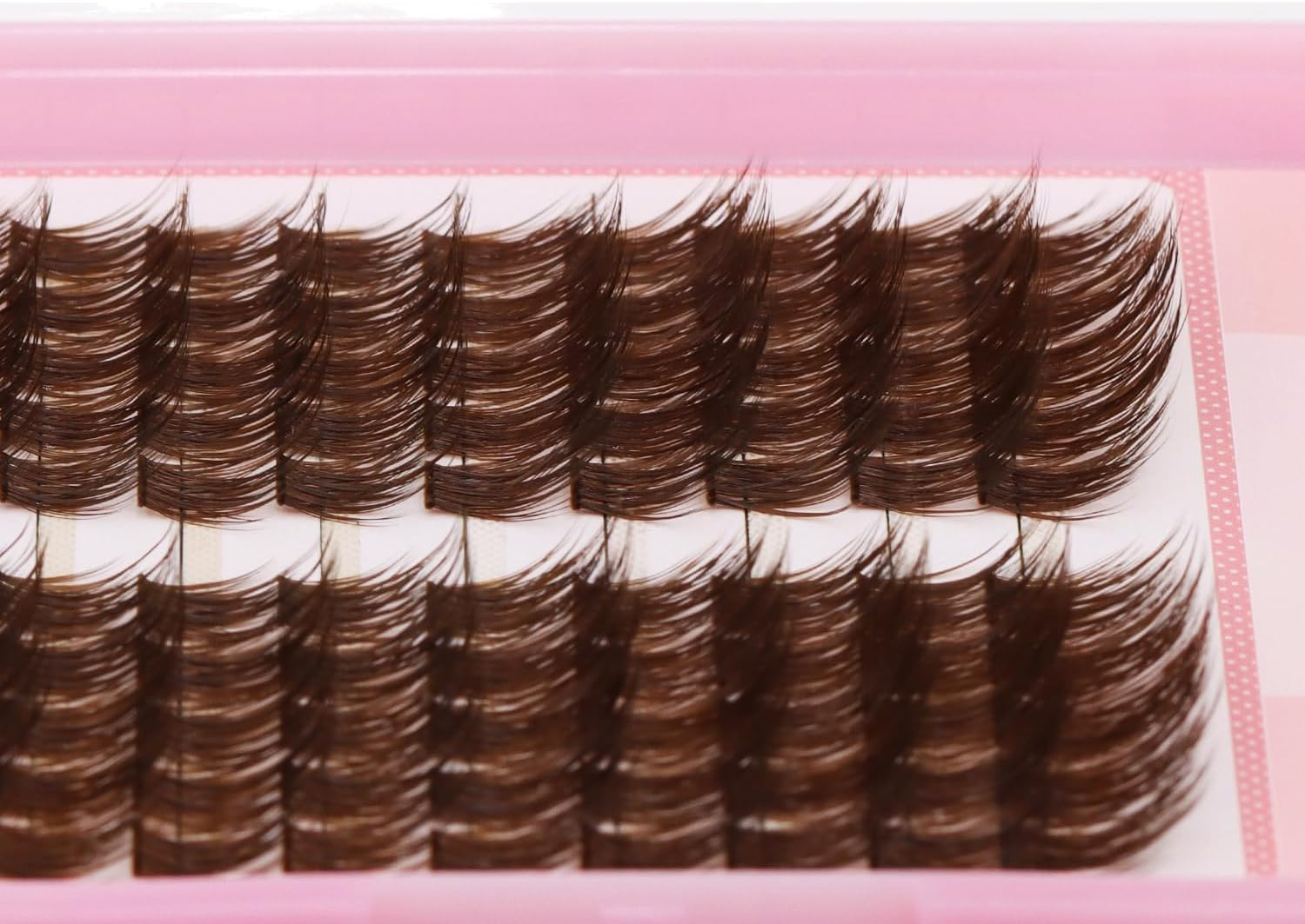 &rarr;SULV Color Brown Flase Eyelash Wave Shaped Eyelash Clusters Thickness 0.07Mm Soft and Lightweight Eyelash Extensions Dramatic Lashes Individual False Eyelash D Curl Eye Lash (Brown, 12Mm) image number 1