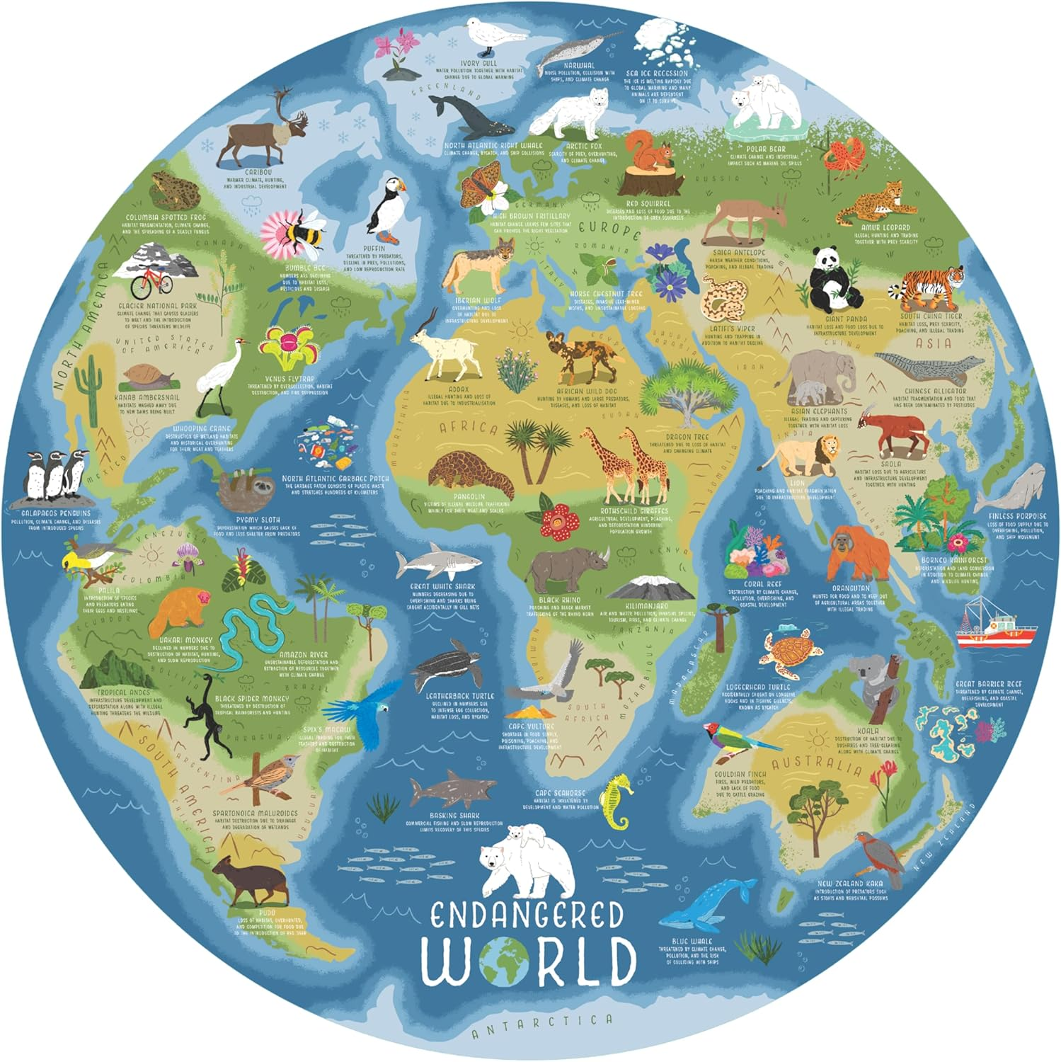 Ridley'S Endangered World Jigsaw Puzzle (1000 Pieces) image number 1