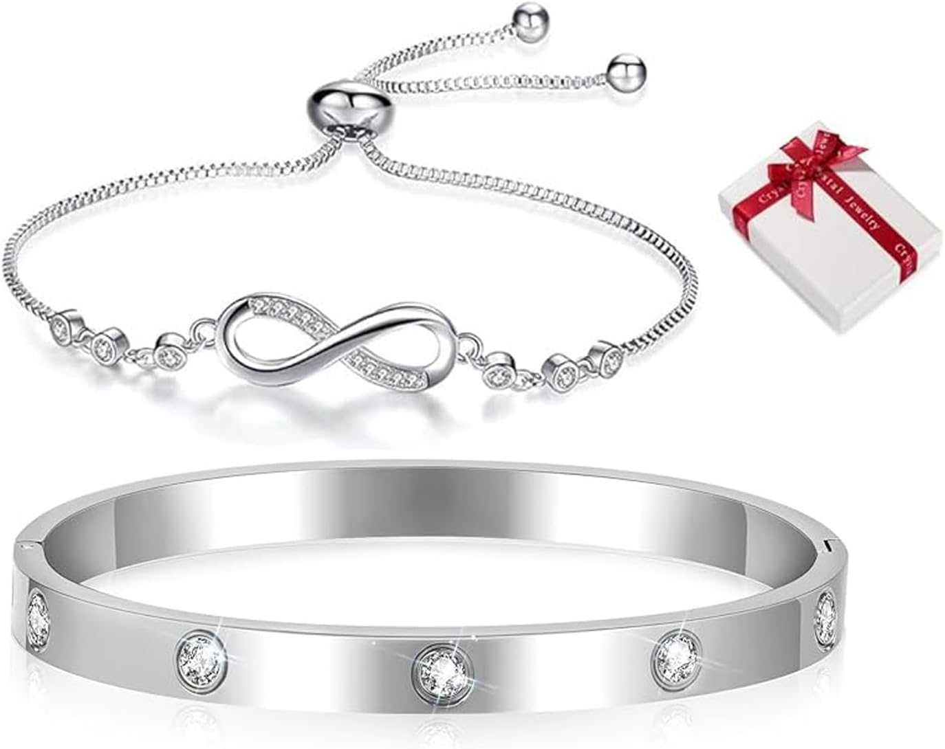 Guidre Lilo Stitch Bracelet, Lilo Stitch Sparkling Charm Bracelet, Lilo Stitch Adjustable Charm Bracelet, 18 Cm Stitch Charm Bracelet, Jewellery Bracelets for Daughter, Niece, Granddaughter, Pack of 2