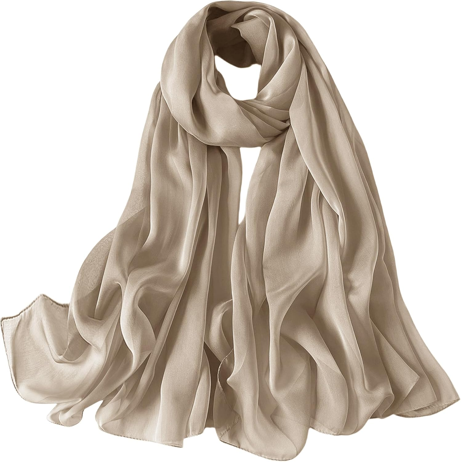 Lina & Lily Crinkled Chiffon Women'S Scarf Shawl Wrap Spring Summer Sheer Silky Featherlight