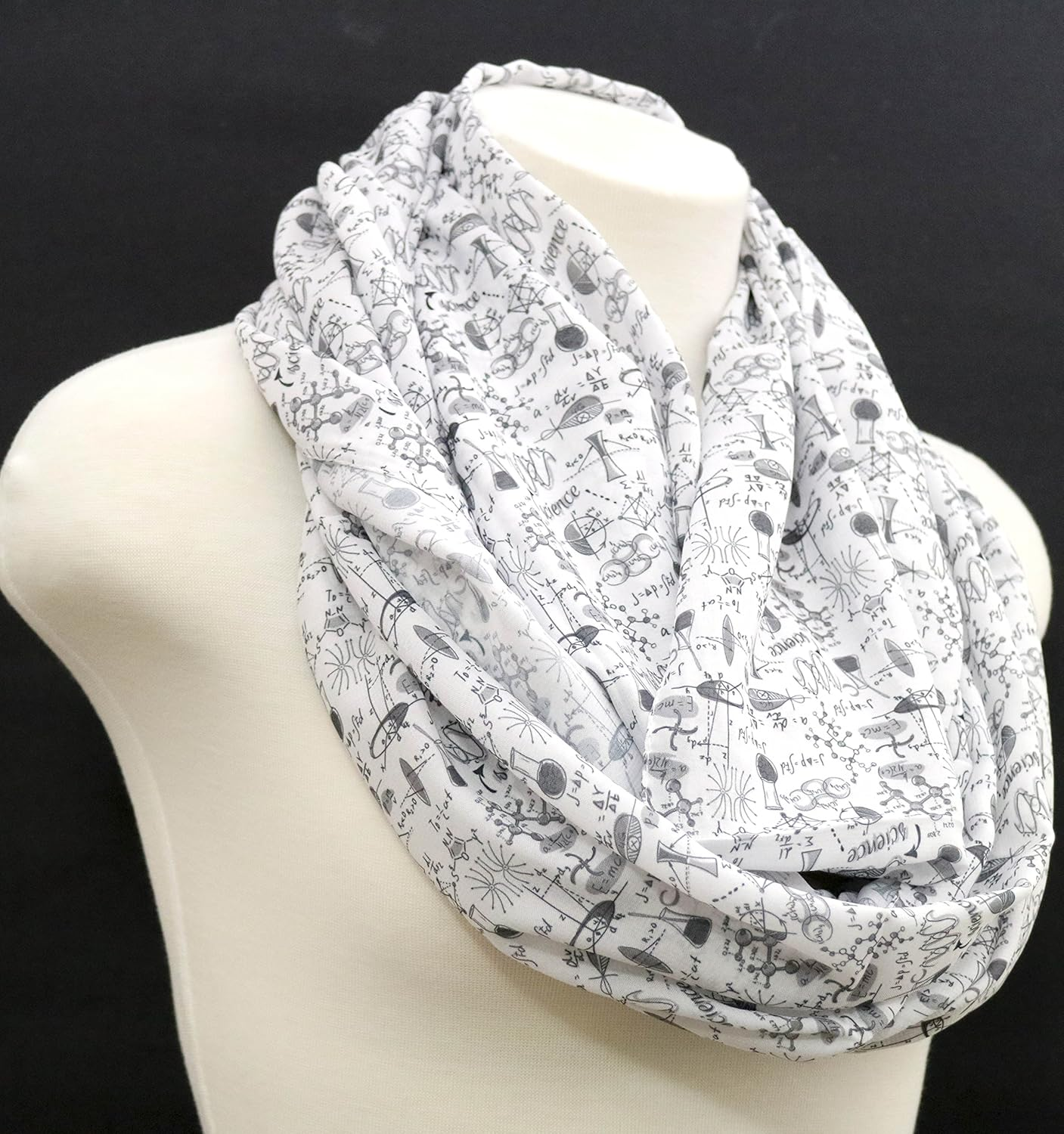 Di Capanni Science Infinity Scarf for Her Geeky Women Chemistry Biology Scientist Physics Colorful image number 3