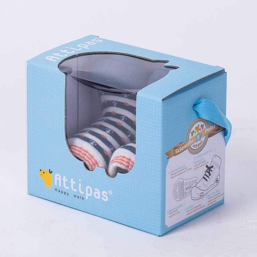 Attipas Argyle Baby Walker Shoes, Navy, Medium image number 6