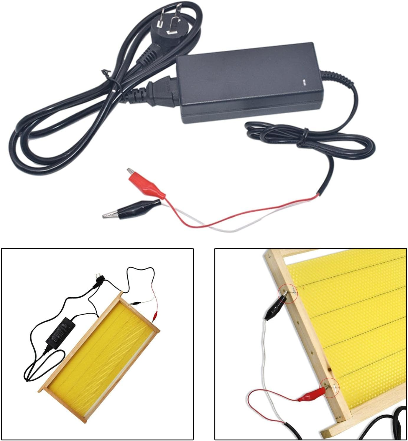 Electric Embedder Heating Box Wax Foundation Embedder 220V 12V 4A Beekeeping for Equipment Beekeeper, AU Adapter image number 2