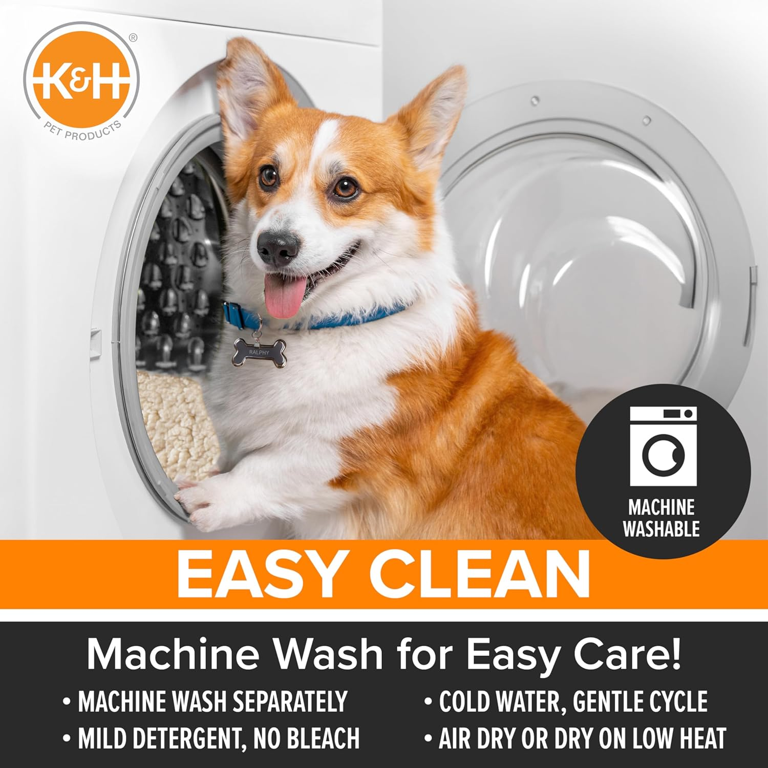 K&H Pet Products Dog Cot Pad (Cot Sold Separately), Pillow-Top Comfort Bed for K&H Small Elevated Dog Beds, Soft & Fluffy, Secure Fit Straps, Machine Washable, Portable - Small 22 X 17In Tan Fleece image number 2