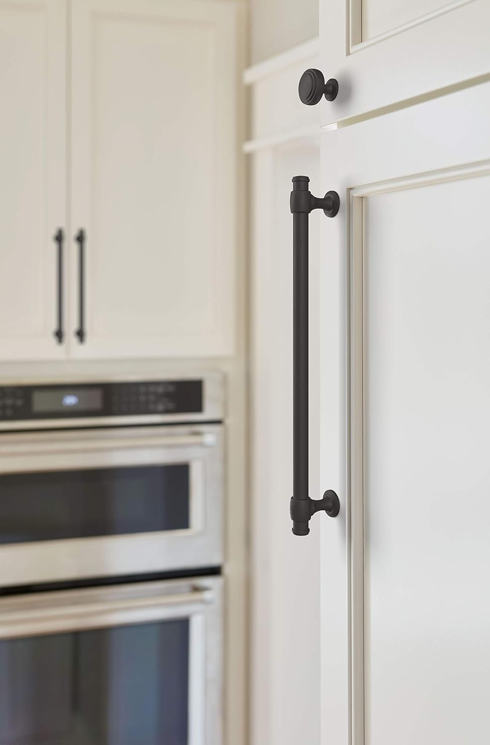 Amerock | Cabinet Pull | Matte Black | 8-13/16 Inch (224 Mm) Center-To-Center | Winsome | 1 Pack | Drawer Pull | Cabinet Handle | Cabinet Hardware image number 7