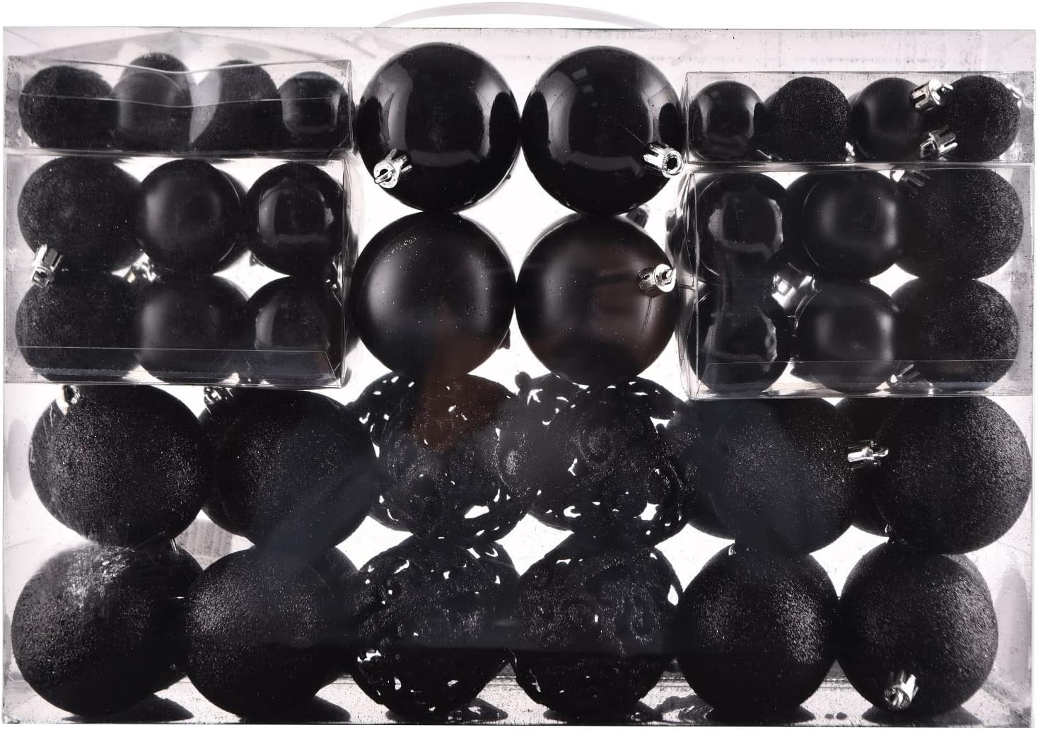 100Ct Christmas Balls Tree Ornaments, Shatterproof Christmas Tree Decorations Set with Reusable Hand-Held Gift Package for Holiday Xmas Tree Decor (Brown)