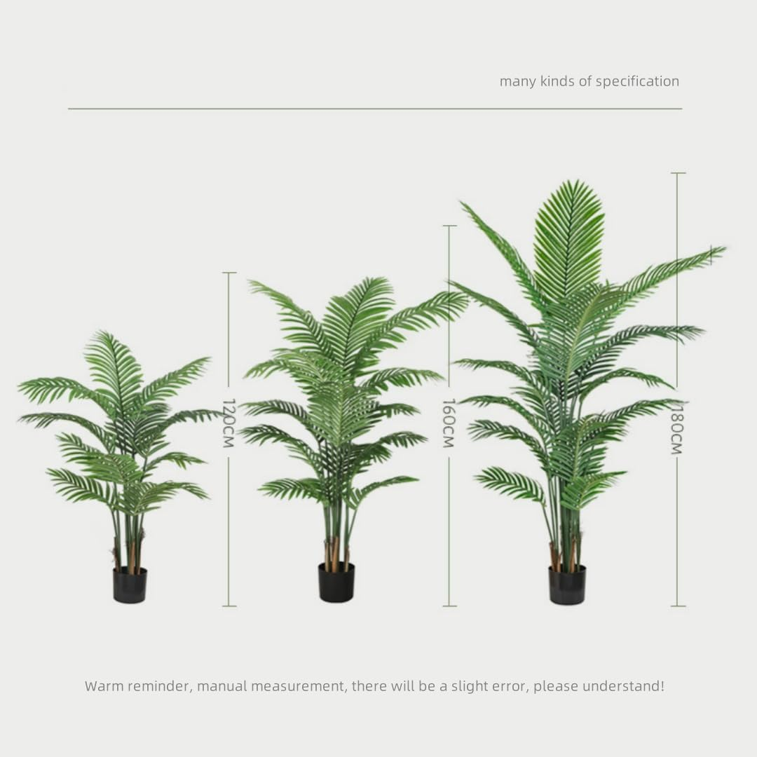 TBSITNS Artificial Areca Palm Tree- Faux Tropical Palm Plant Fake Tree,Green Plants Realistic Decorative Greenery,Modern Home Decor Indoor and Outdoor,Perfect Housewarming Gift (120Cm-8 Leaves) image number 4