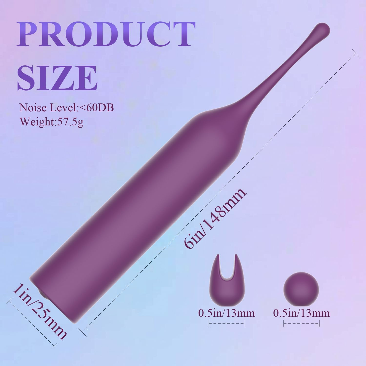 Clitoral Vibrator, Sex Stimulator Toy for Women Pleasure, Precision Targeted Nipple Mini Clit Bullet Vibrator with 10 Powerful Vibrations, Rechargeable Quiet Female Adult Toy for Advance Players image number 2