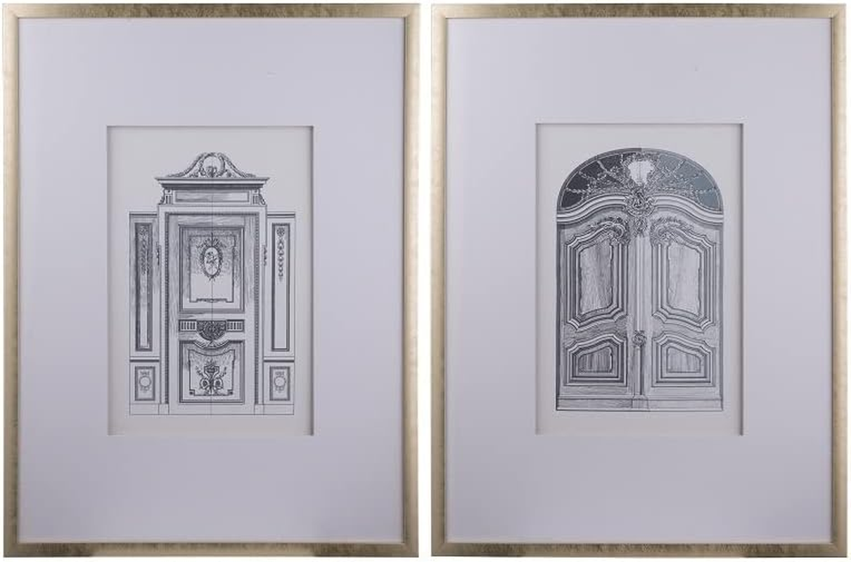 Dasch Design Ornate Doors Fake Pencil Wall Art Set of 2 image number 2