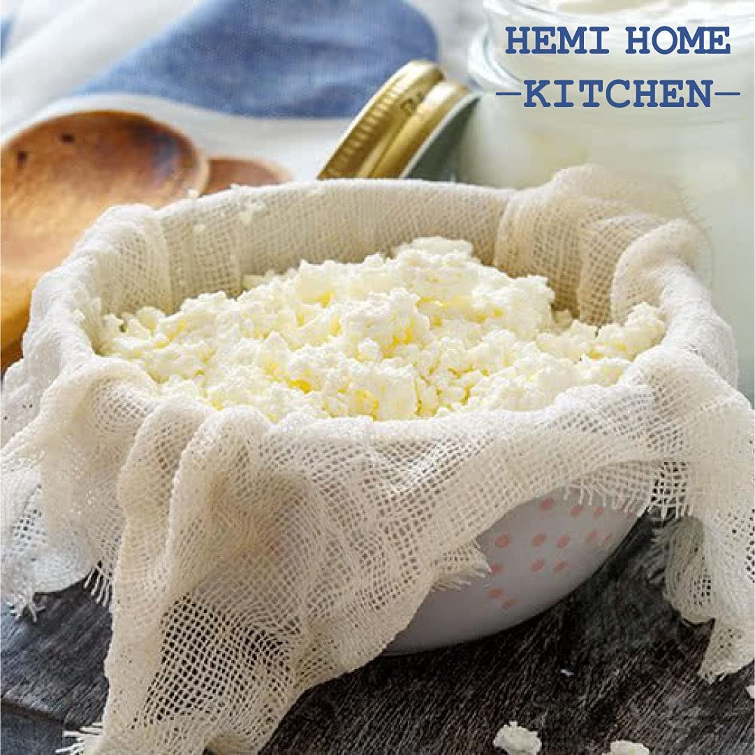 Hemi Home Cheesecloth, Muslin Cloth, Grade 90, Ultra Fine, Reusable,100% Cotton, Unbleached | Best for Cooking, Baking, Nut Milk Bag, Strainer, Filter (36 Sq Feet / 4 Yards) image number 5