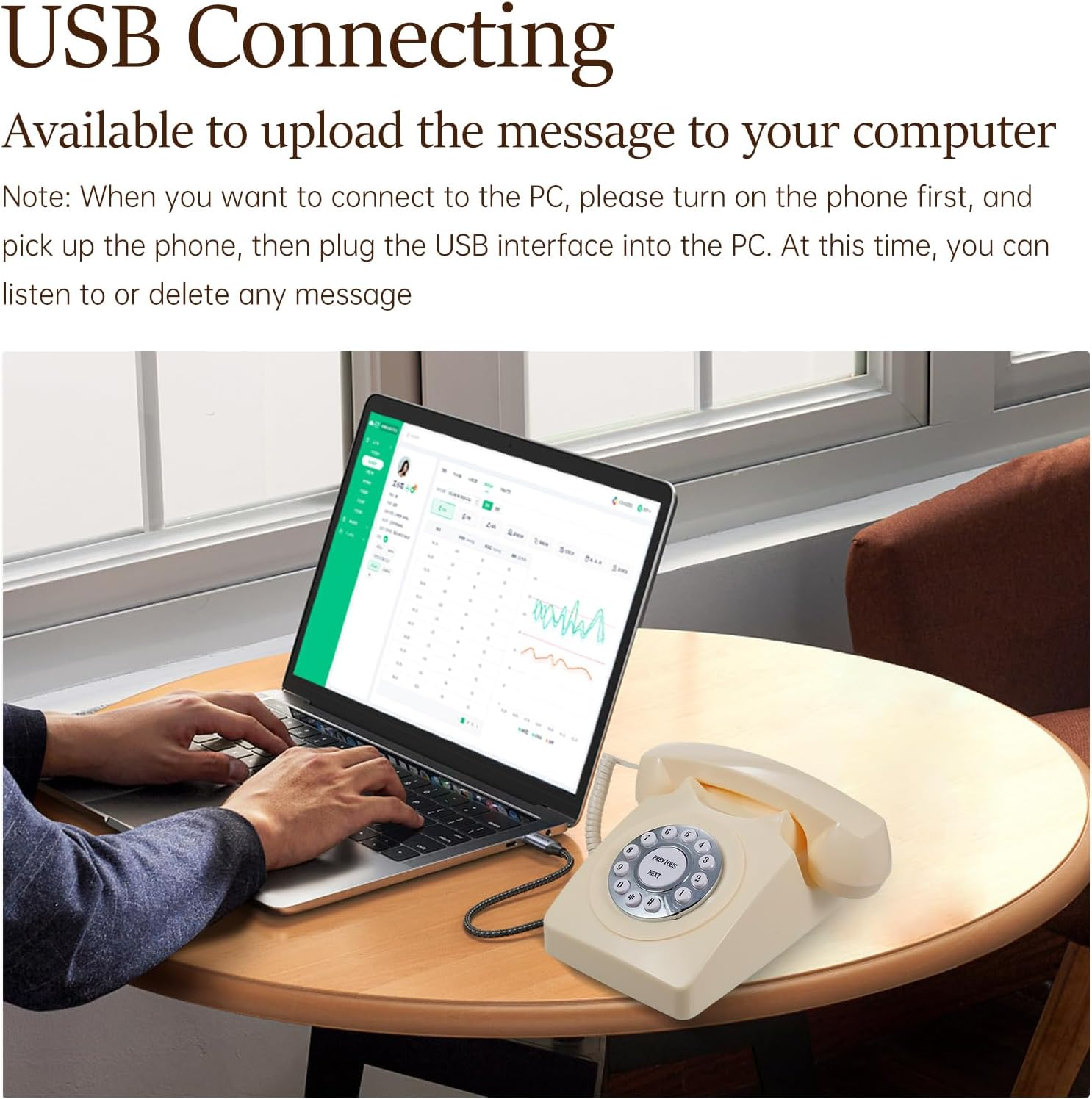 LAPOOH Audio Message Book Voice Record Wedding Phone Customized with Voicemail Best Wishes Suitable for Bridal Shower Birthday Party Baby Shower Anniversary Engagement image number 6