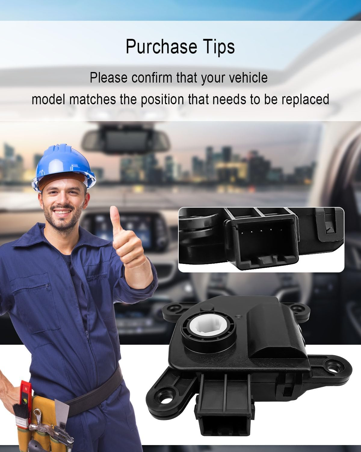 HVAC Air Intake Door Actuator Replace 97157-3T000 Fit for Hyundai Tucson 2016-2021, Palisade 2020-2022, Fit for Kia Sportage 2017-2021, K900 Quoris 2015-2017, Seltos 2021 image number 2