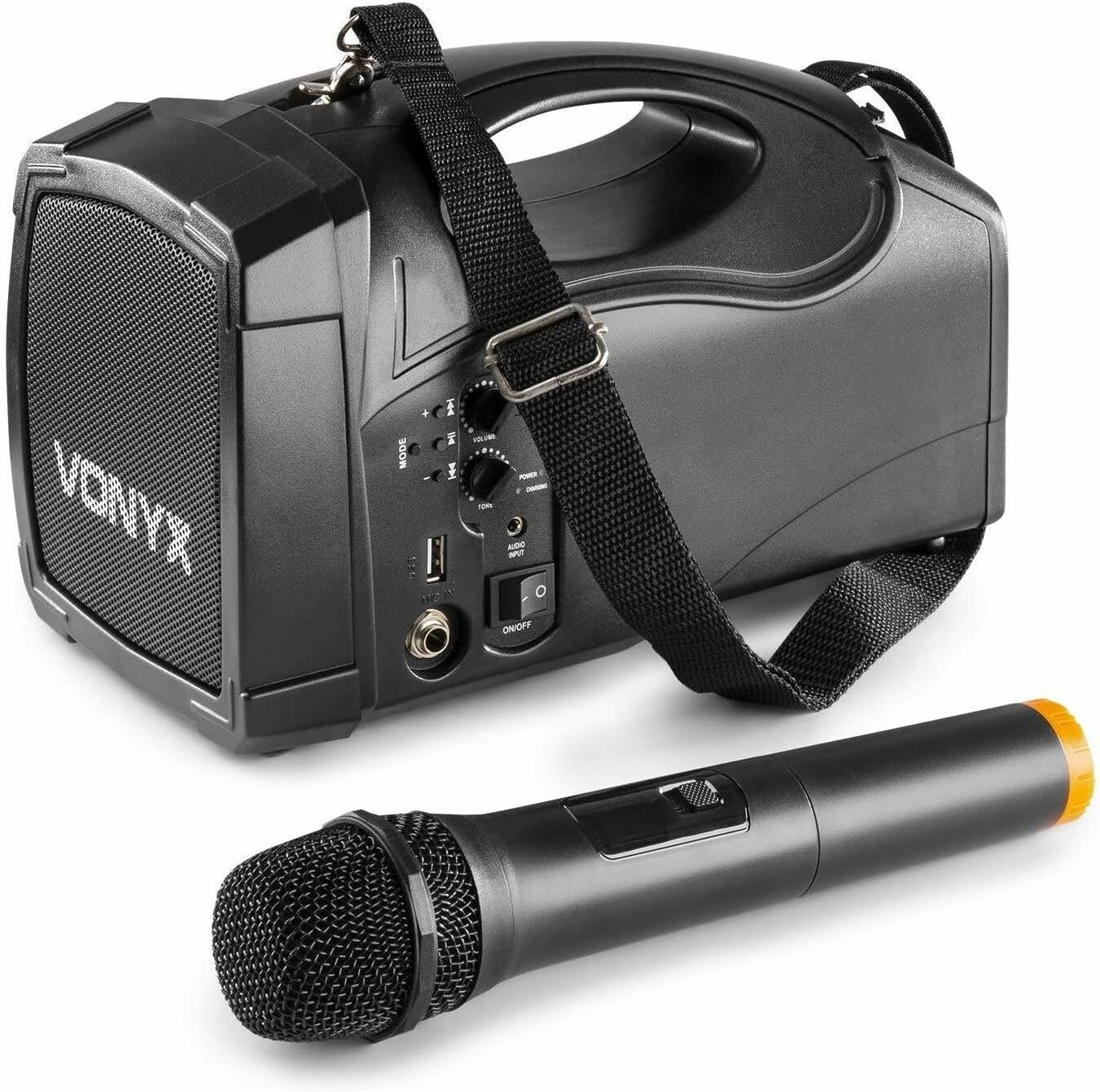 Vonyx ST014 Handheld Portable PA System - Wireless Bluetooth Handheld PA Speaker with Microphone, Rechargeable Battery, USB/SD, 50W Power - Compact & Lightweight for Events & Parties image number 2
