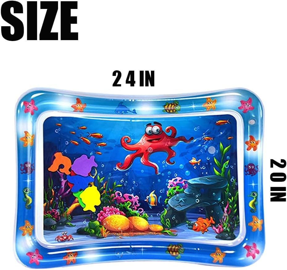 Libiyi Glowpad, Cat Water Sensory Play Mat, 24In Thickened Leakproof Anti-Scratch Pet Mat with Floating Fish, Manual Air Pump,Interactive Toy for Indoor & Outdoor Summer Fun (C) image number 3