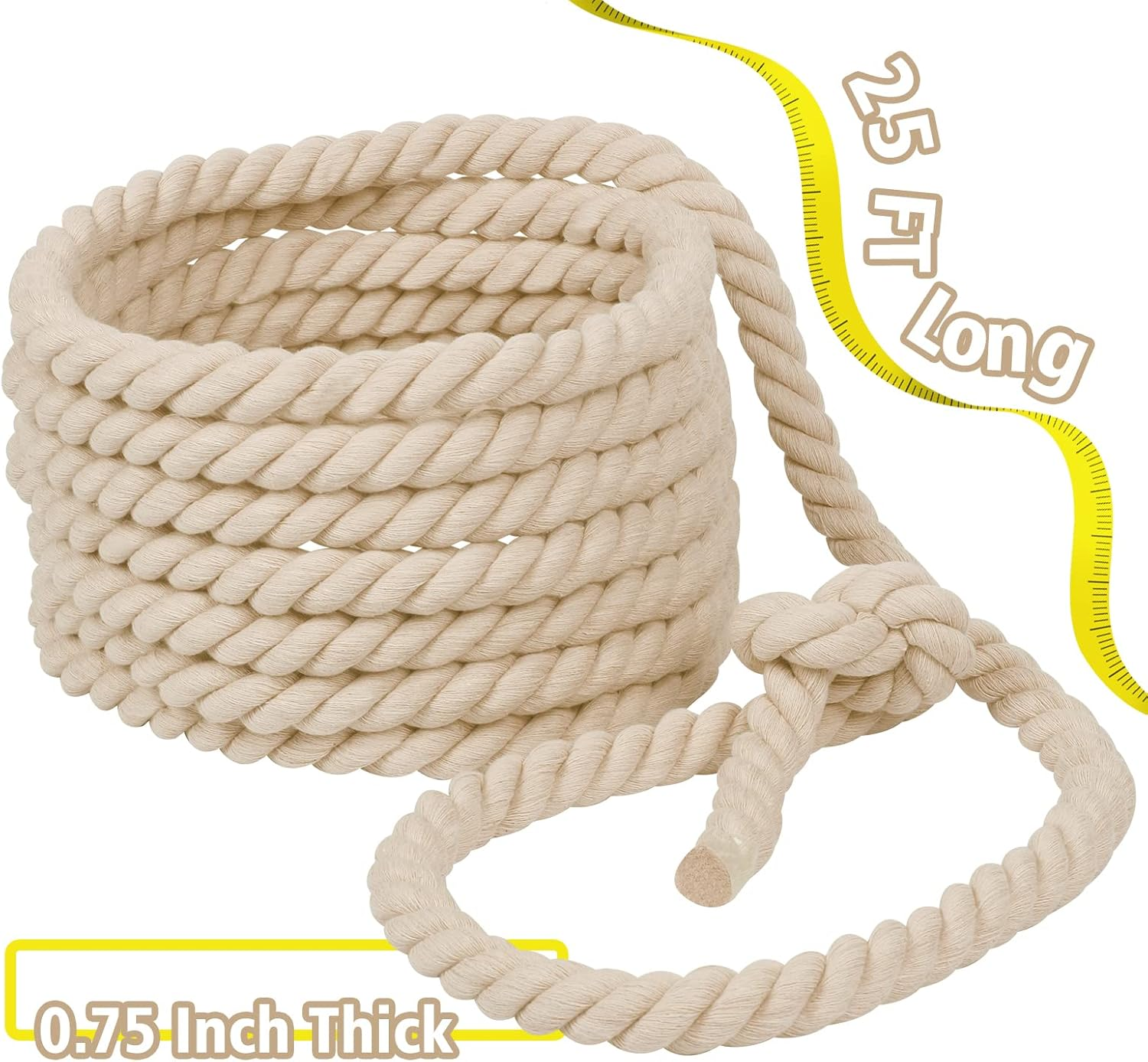 Tepartok 25FT Tug of War Rope Game Set for Kids & Adults, Family Reunion Games, Lawn & Backyard Fun, Includes Rope, Prizes, Storage Bag, Center Flag, Referee Flag & Whistle image number 2