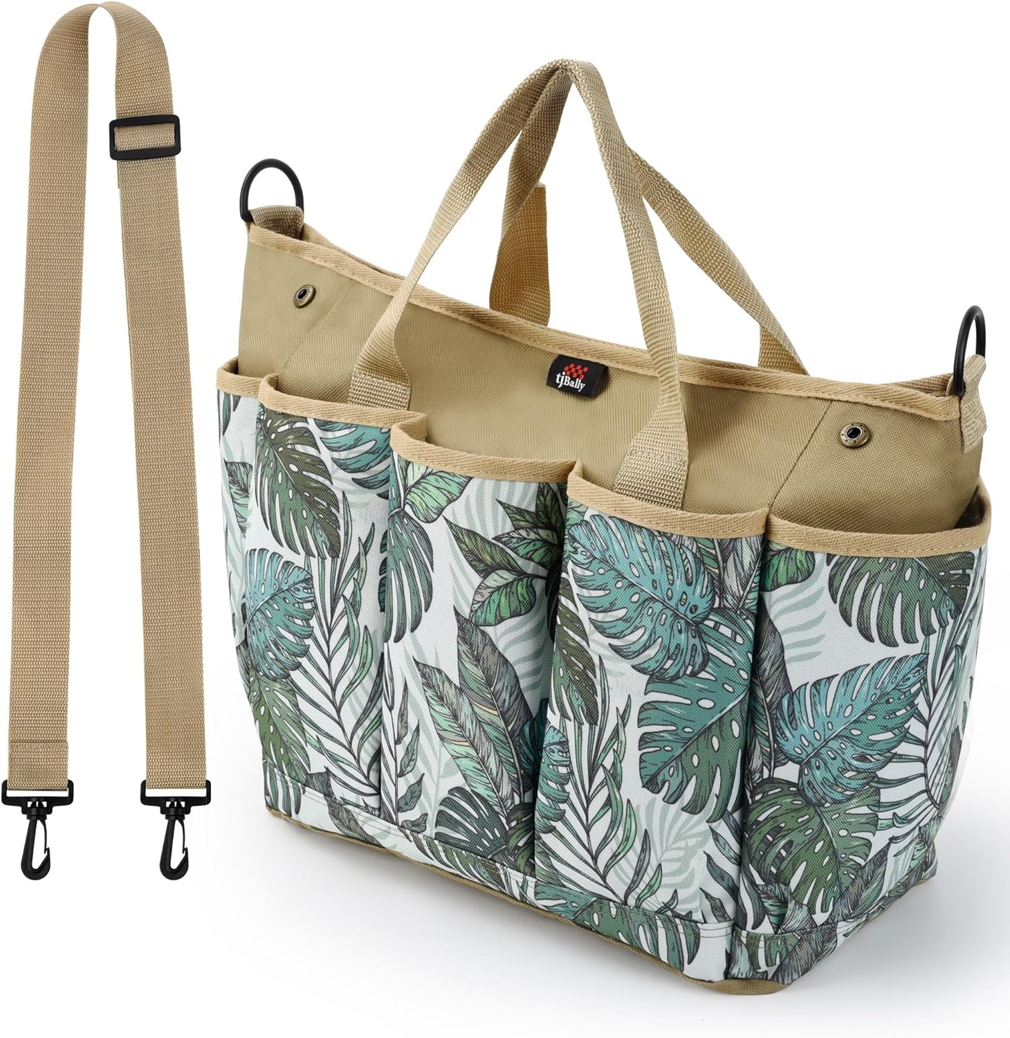 Garden Tool Bag with Shoulder Strap, Storage Tote Bag for Gardening, Spacious Space and Large Pockets Hold Tools and Harvest image number 2