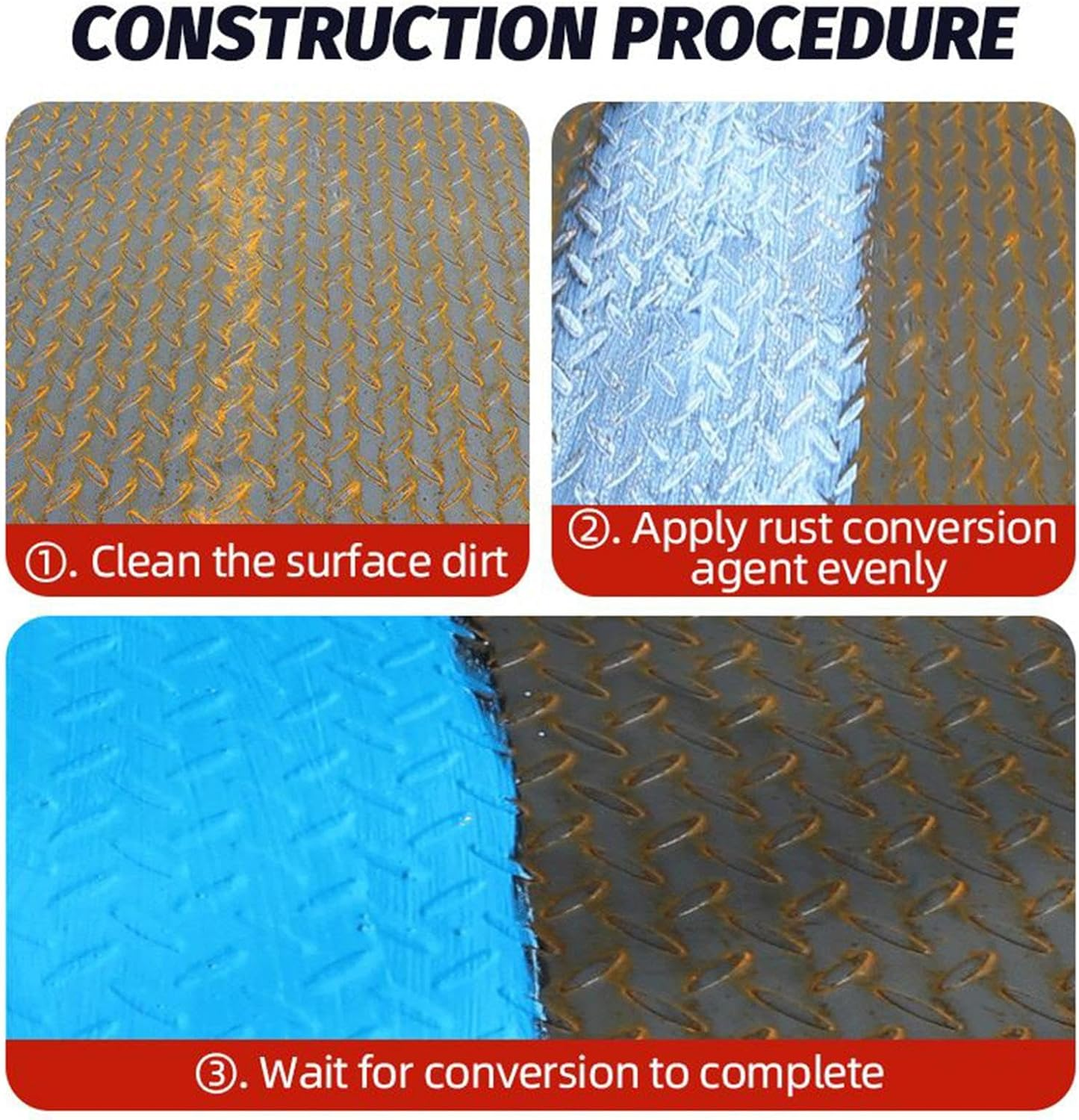 Rust Converter,300G Rust Converter Paint for Metal - Protective Dissolver Primer Coating Automotive Vehicles Grills Boat Chassis Truck Bolts Car - Blue image number 4