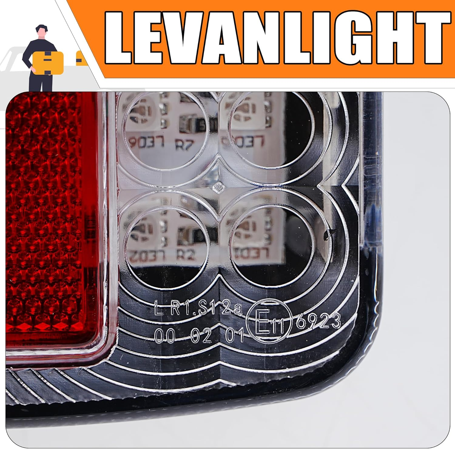 1Pair 12V 26LED Stop Tail Lights Kit Waterproof Turn Signal Running Brake Lights for Boat, Trailer, Truck, RV, Camper, UTV, UTE, Van Clear Lens LED Light Kit image number 3