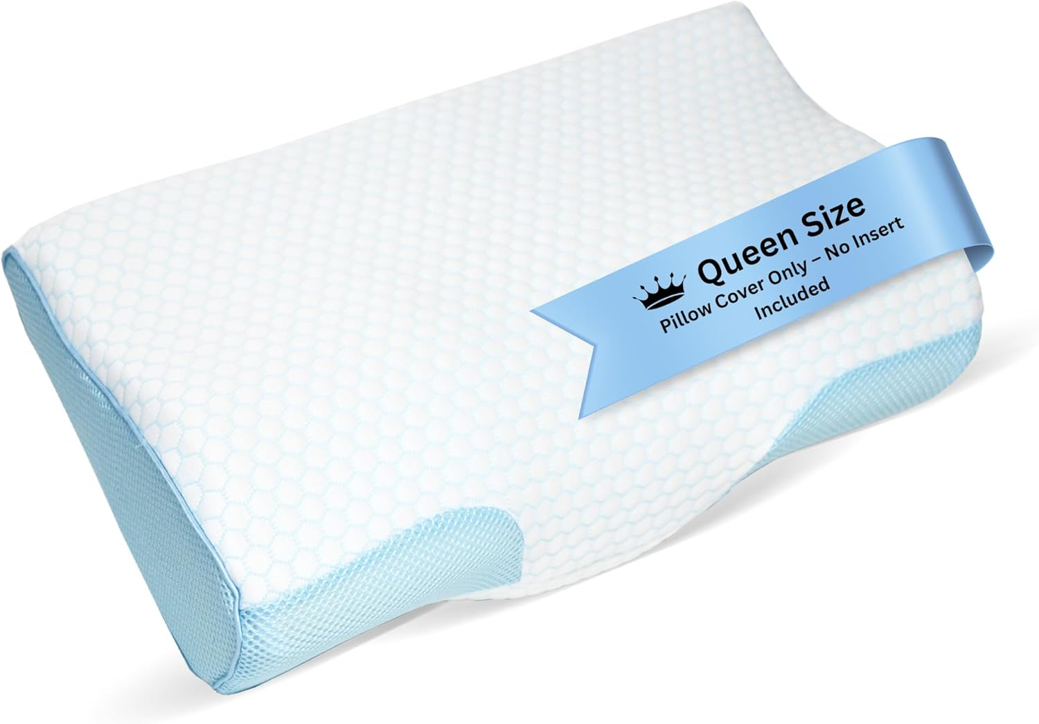 Derila Queen Size Cervical Neck Pillow. Ergonomic Bed Pillows for Sleeping. Contour Memory Foam Pillow for Neck & Shoulder Pain Relief, anti Snore. Back, Stomach, Side Sleepers.