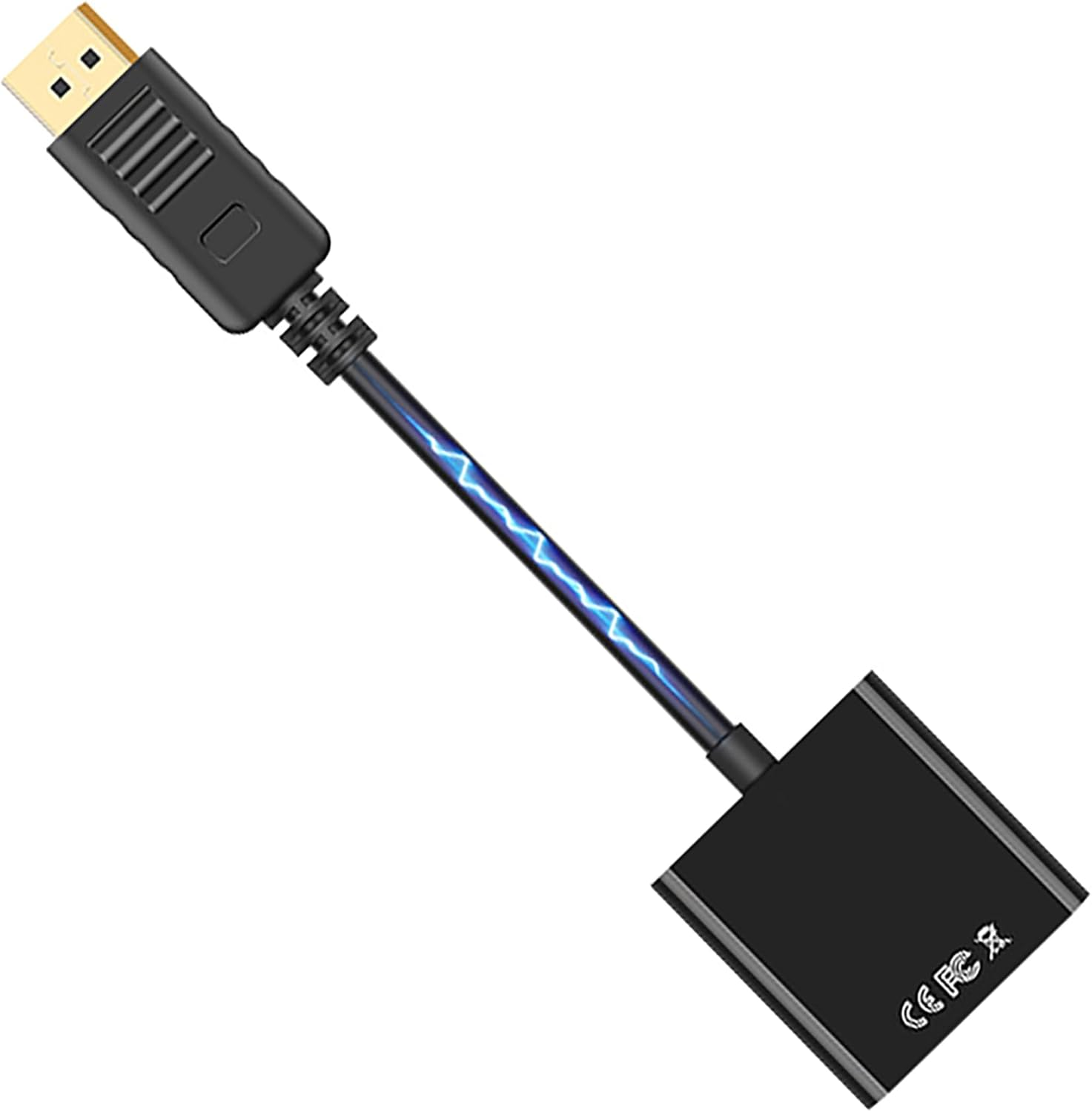 Tunghey 2Pack Displayport (DP) to VGA Adapter, Gold-Plated Display Port to VGA Adapter (Male to Female) for Computer, Desktop, Laptop, PC, Monitor, Projector, HDTV image number 4