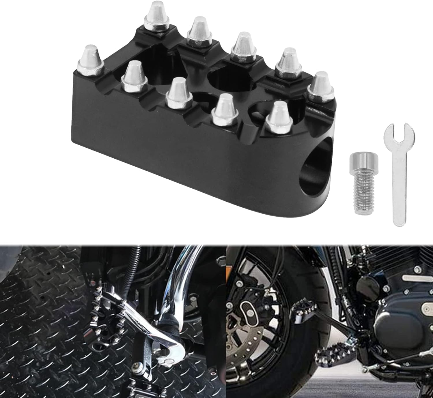 Motorcycle Gear Shifter Peg MX Style Shift Peg Anti-Skid Foot Pegs Fit for Harley Touring FLHX Softail Dyna Sportster XL Black