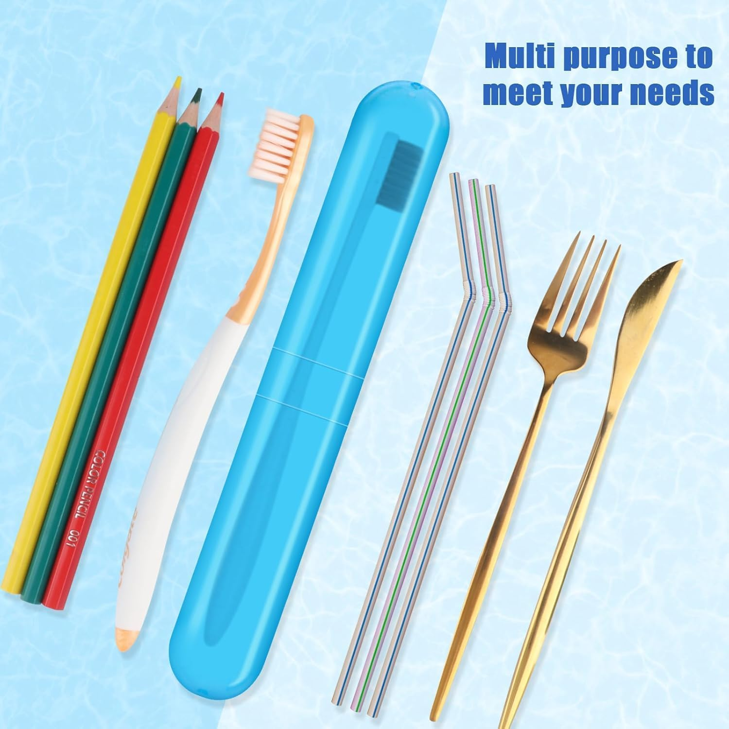 4 Pack Toothbrush Cases Travel Toothbrush Holder Portable Toothbrush Container Protector Cover Case for Traveling, Camping, Home, School, Business (White+Green+Blue+Pink, One Size)