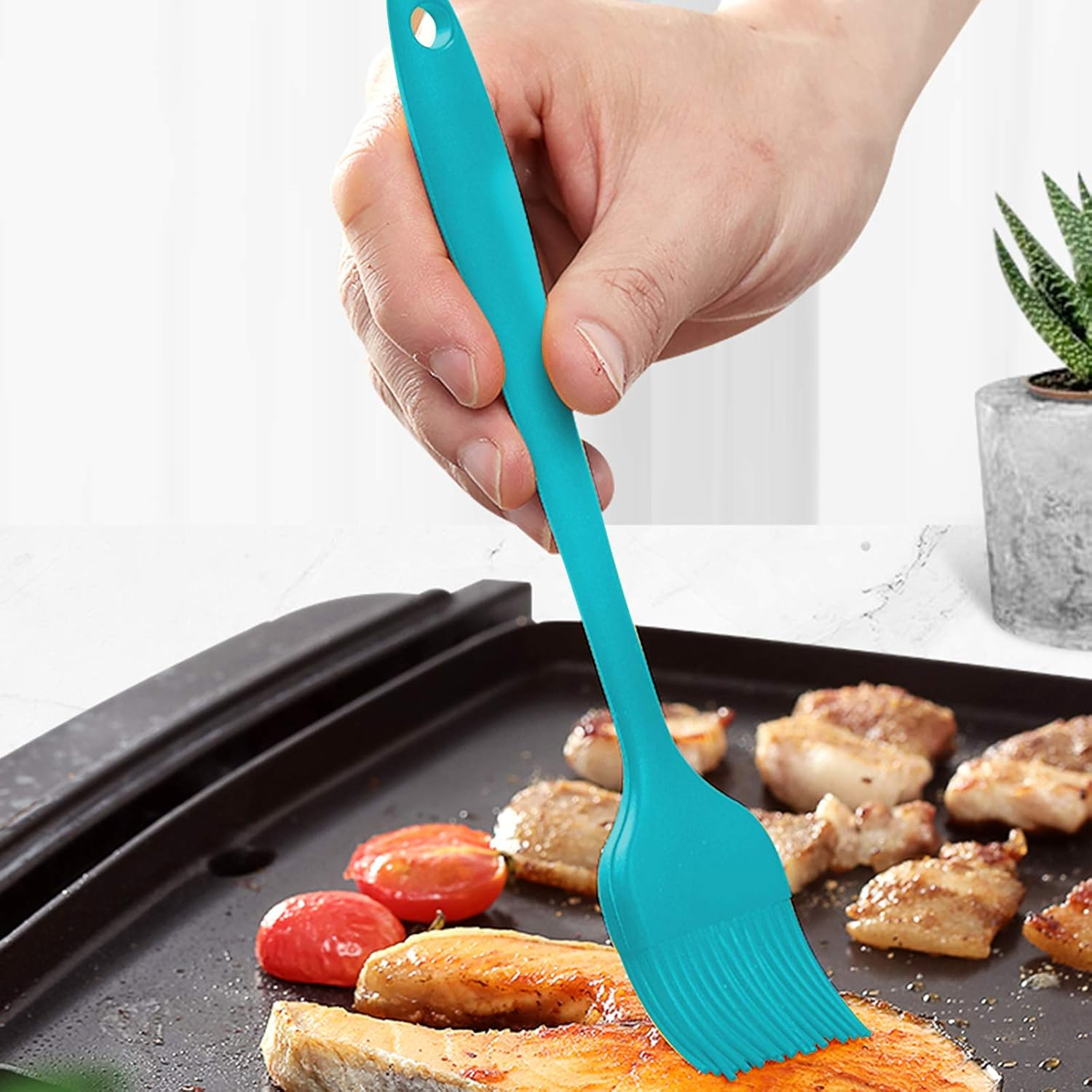 Marinade Injector Syringe and Brushes Set, Meat Injector Syringe with 3 Professional Marinade Injector Needles, Creates Tender Meat & Poultry Flavors, for BBQ Grill Smoker & Turkey & Brisket image number 4