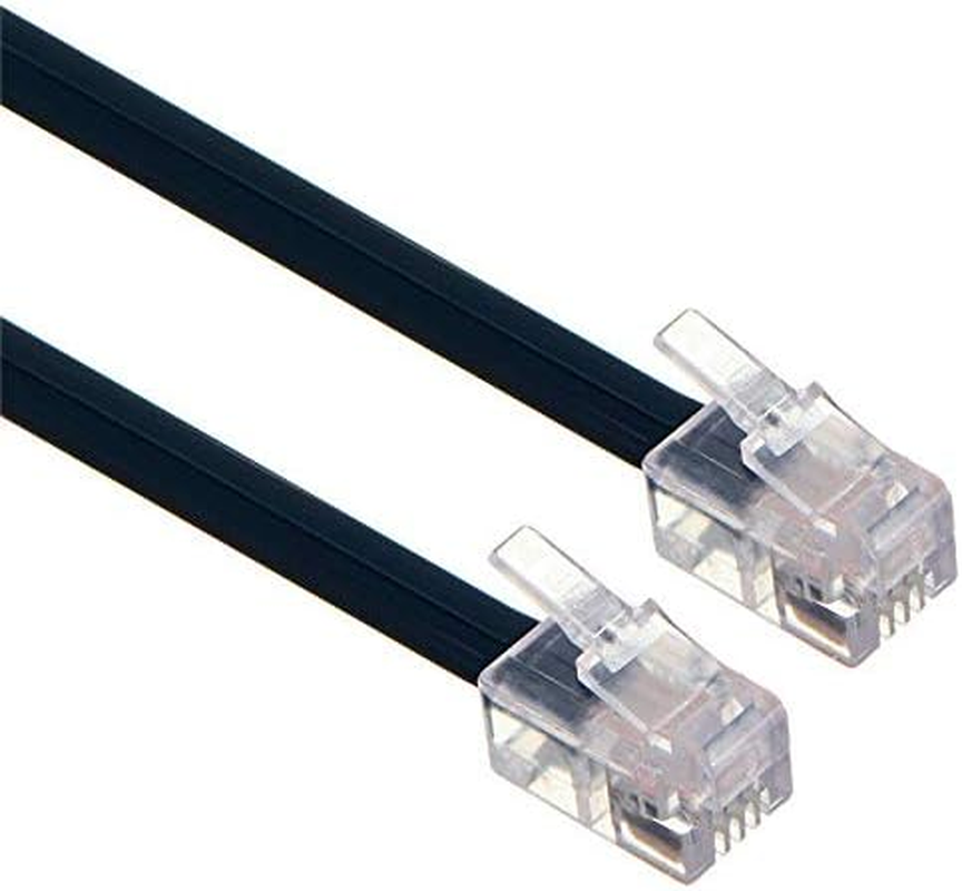 BE-TOOL 1 X Black RJ10 RJ9 4P4C Telephone Handset Headphone Cable Coiled Cord 2M/3M/5M image number 4