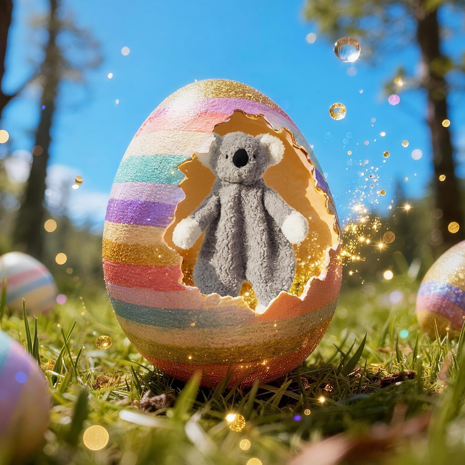 Apricot Lamb Snuggler Plush Infant Stuffed Animals Hug Koala Security Blanket Plush Baby Lovey (Hug Koala, 10Inches)