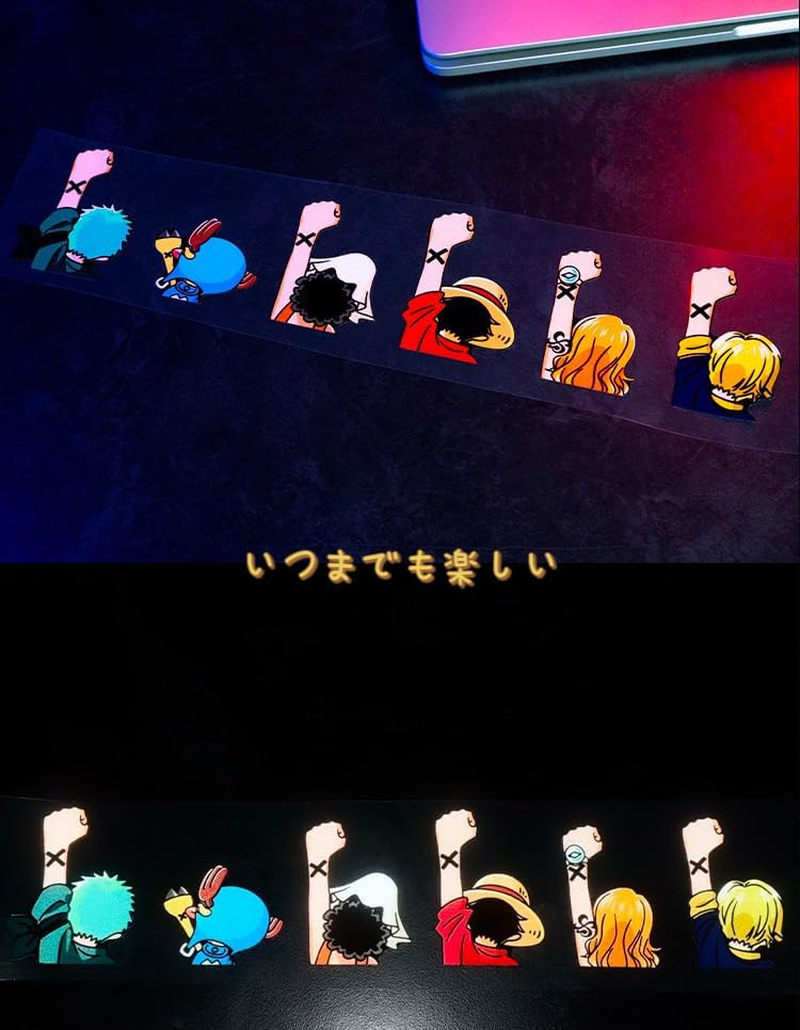 One Piece Car Stickers and Decals - Anime Vinyl Reflective Waterproof Wall Decals for Cars (ARABASTA L) image number 4