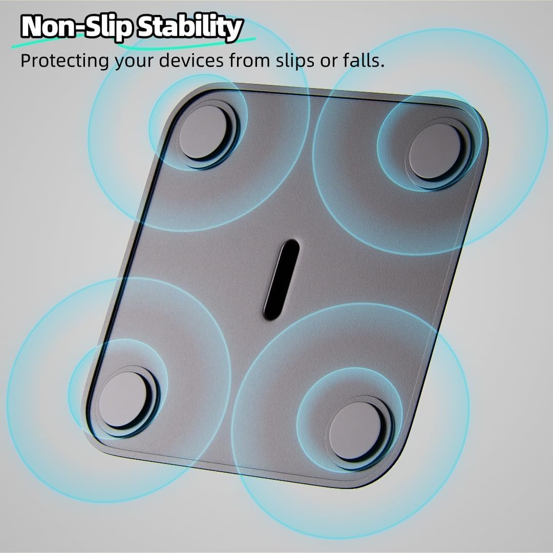 NQQNQQ 【1PACK】 2-In-1 Headphone Stand & Phone Holder &ndash; Aluminum Hanger, Plastic Headrest, Compatible with Airpods Max, Bose, Beats & More. TE-S (Black)