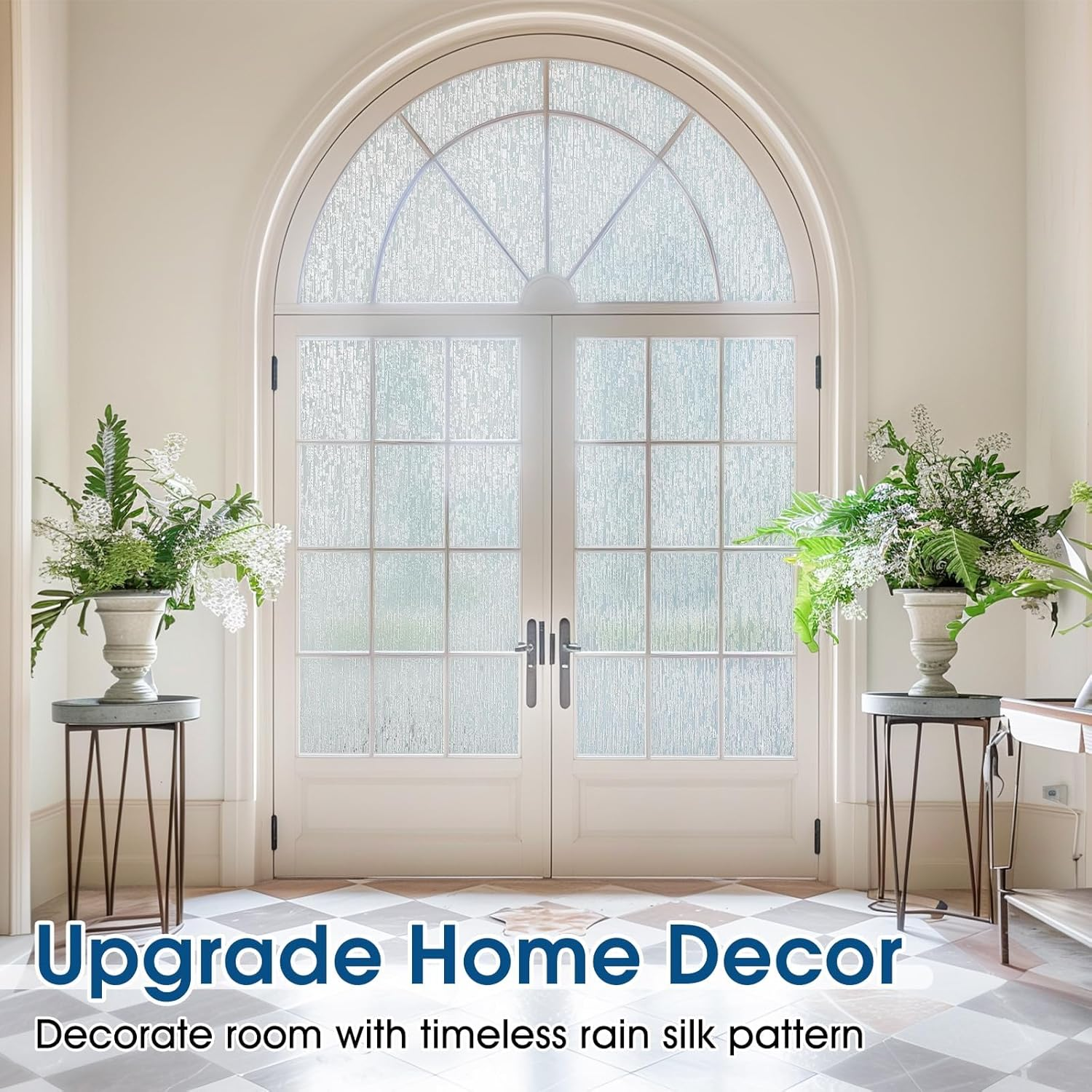 Frosted Textured Privacy Window Film - Static Cling（45Cm X 200Cm） - Red image number 3